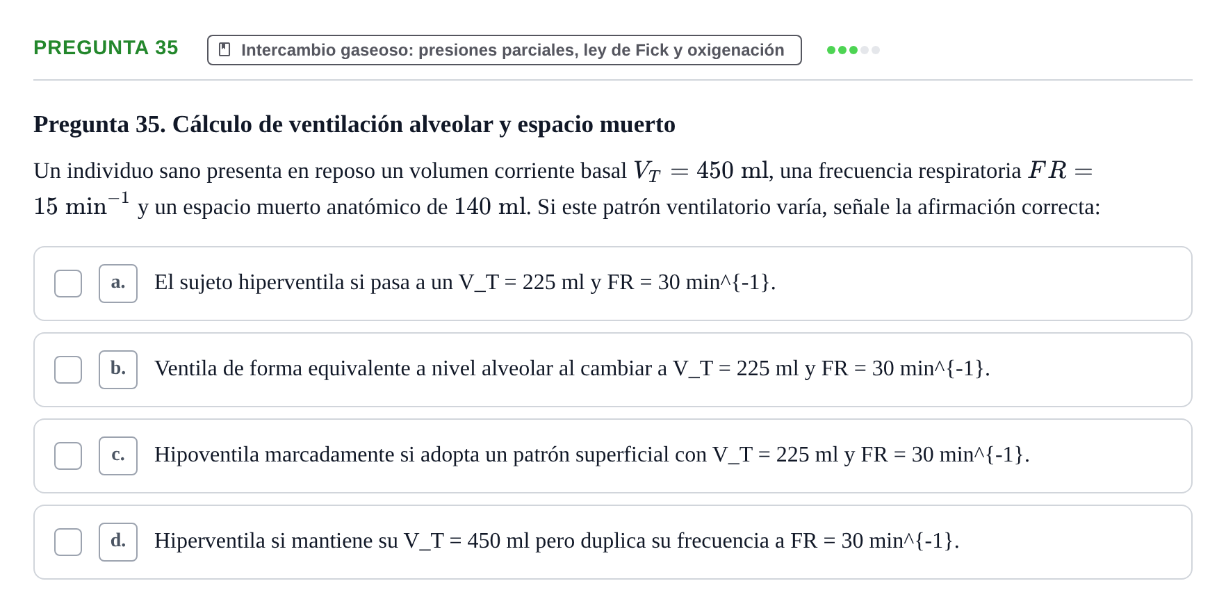 Enunciado: Pregunta 35 · Biofísica UAB 2024