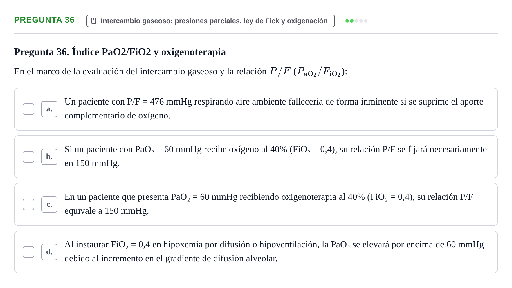 Enunciado: Pregunta 36 · Biofísica UAB 2024