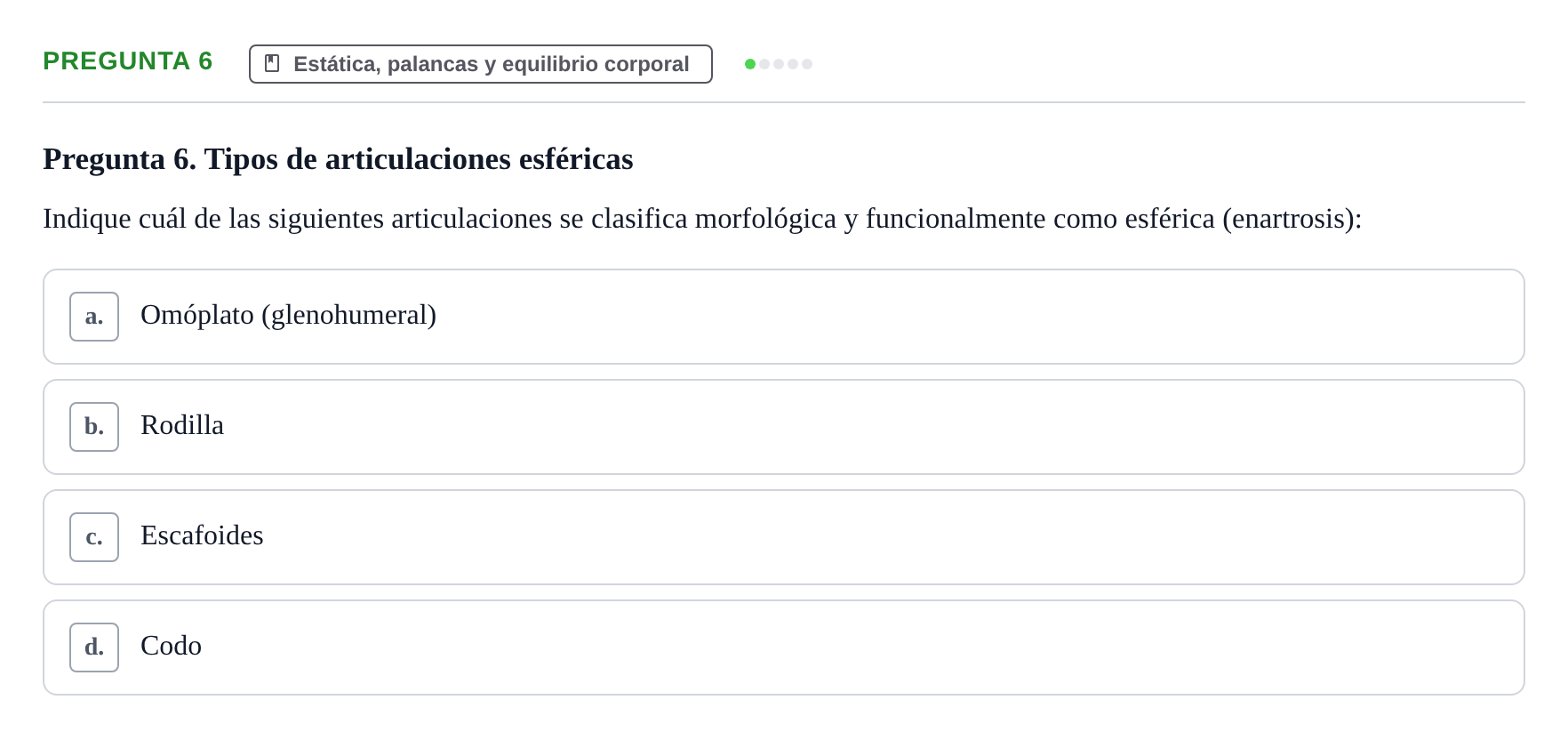 Enunciado: Pregunta 6 · Biofísica UAB 2024
