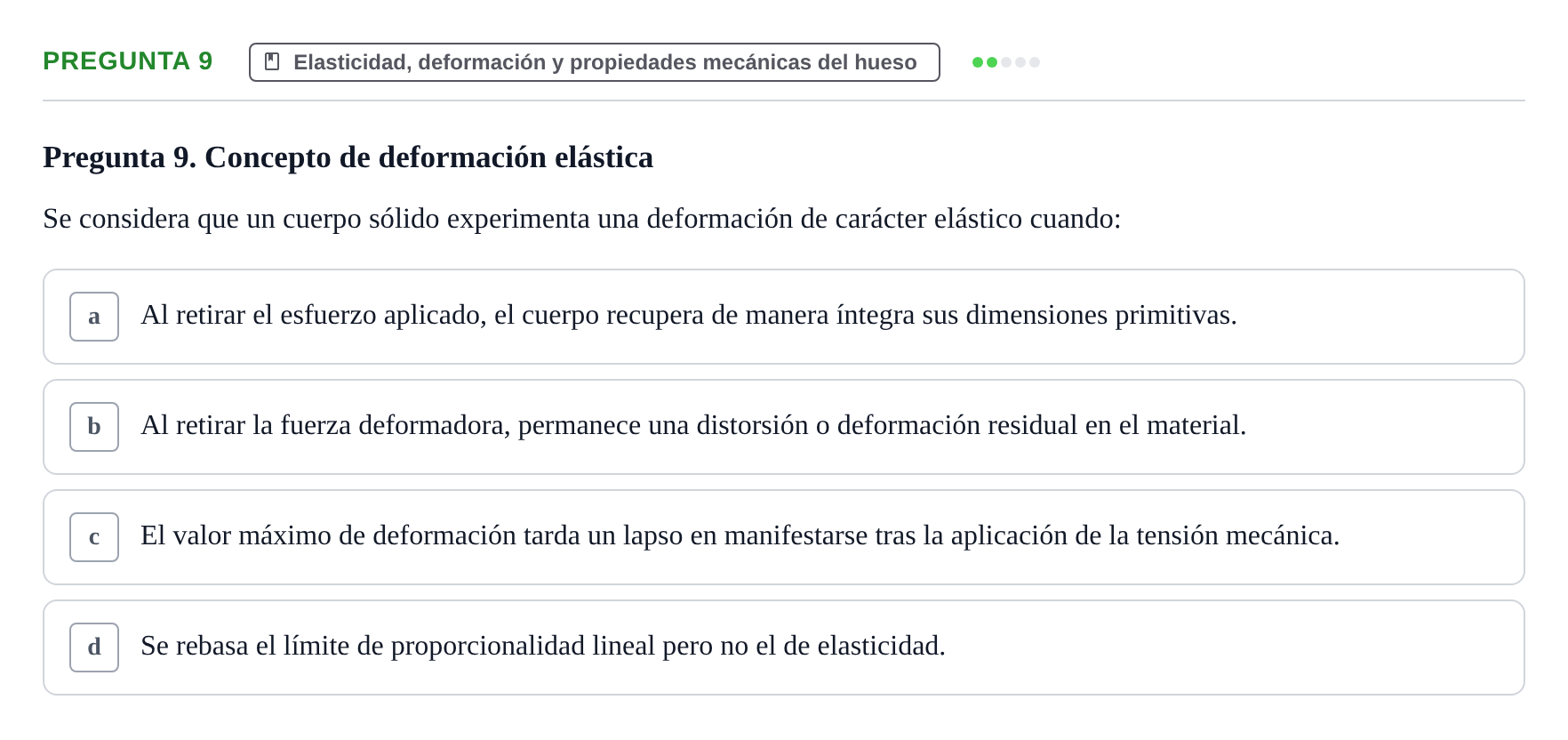 Enunciado: Pregunta 9 · Biofísica UAB 2024