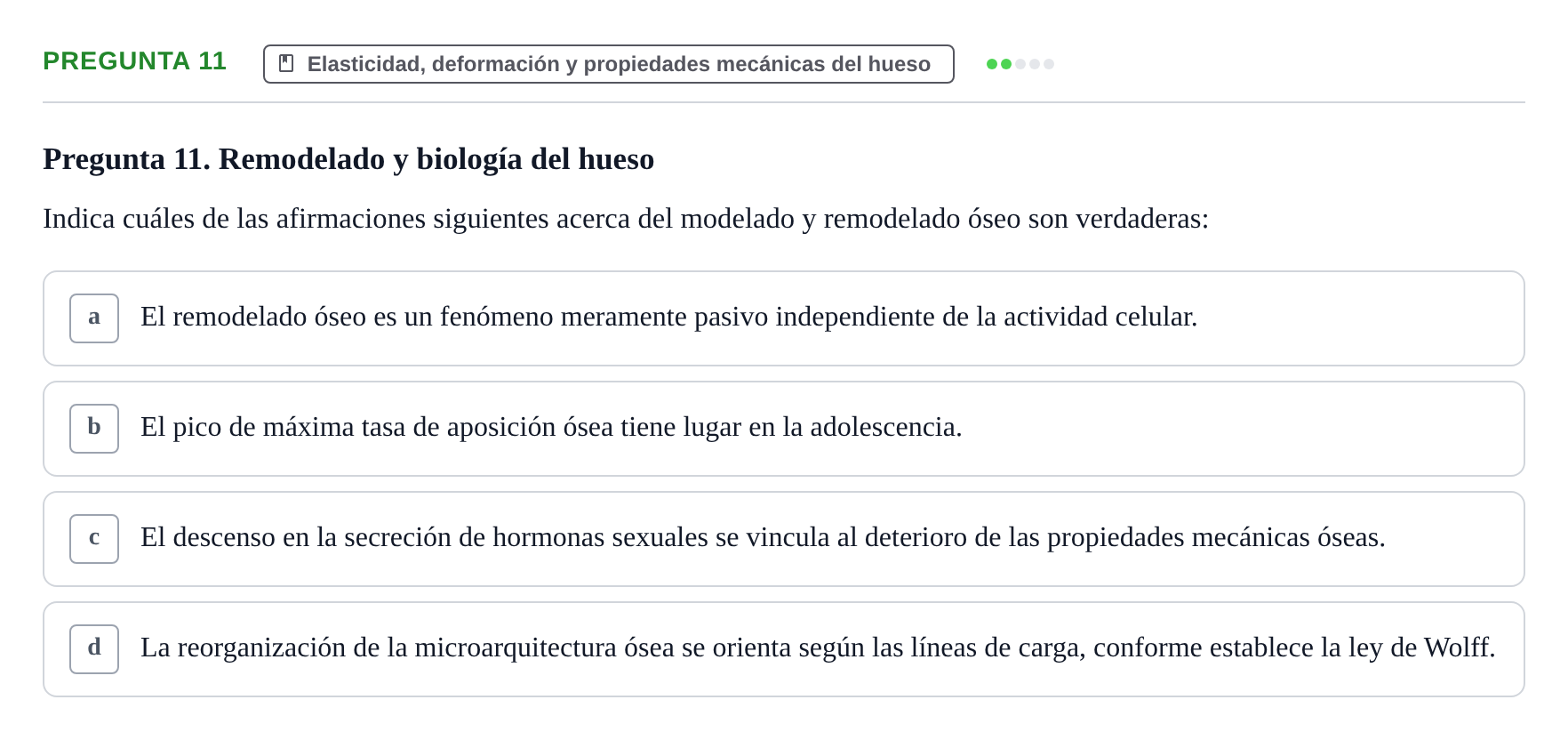 Enunciado: Pregunta 11 · Biofísica UAB 2025