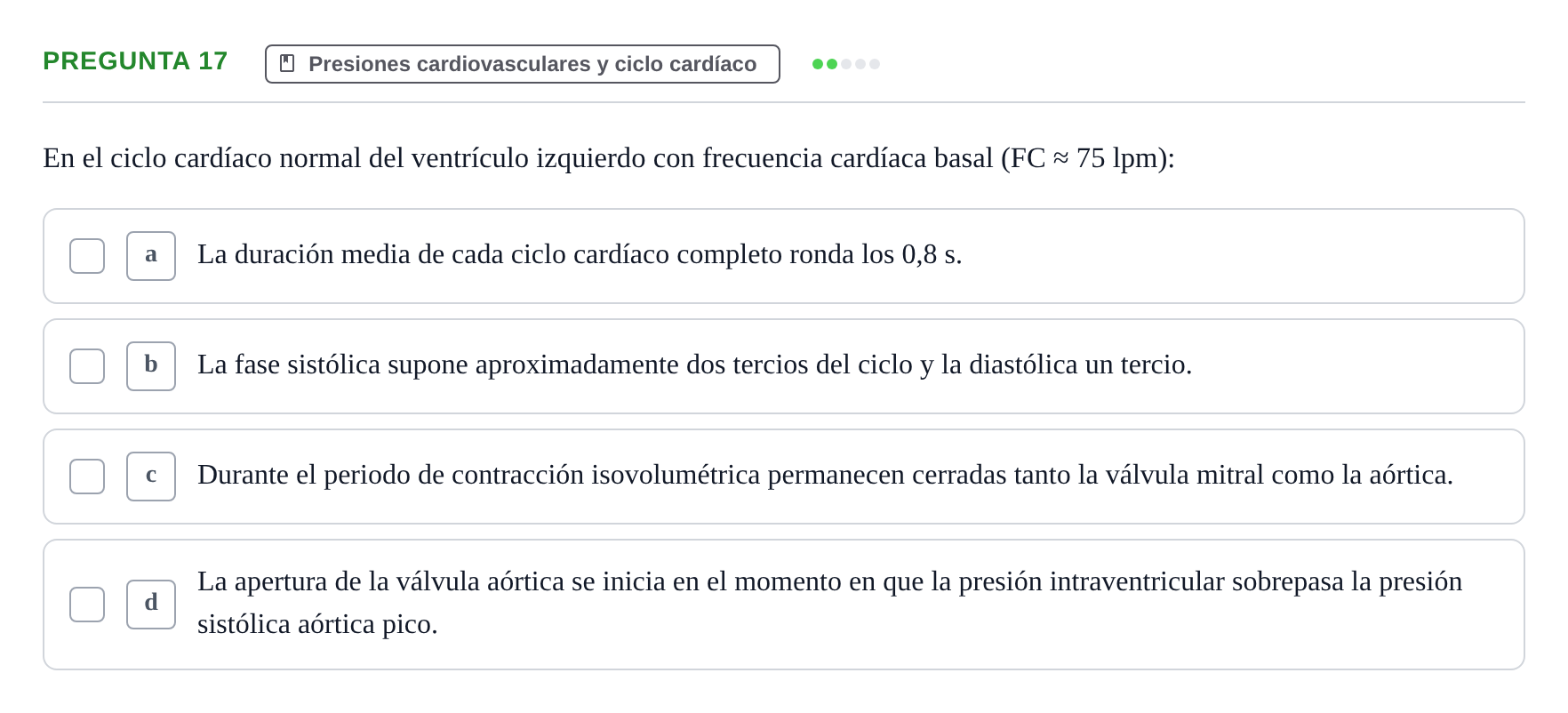 Enunciado: Pregunta 17 · Biofísica UAB 2025