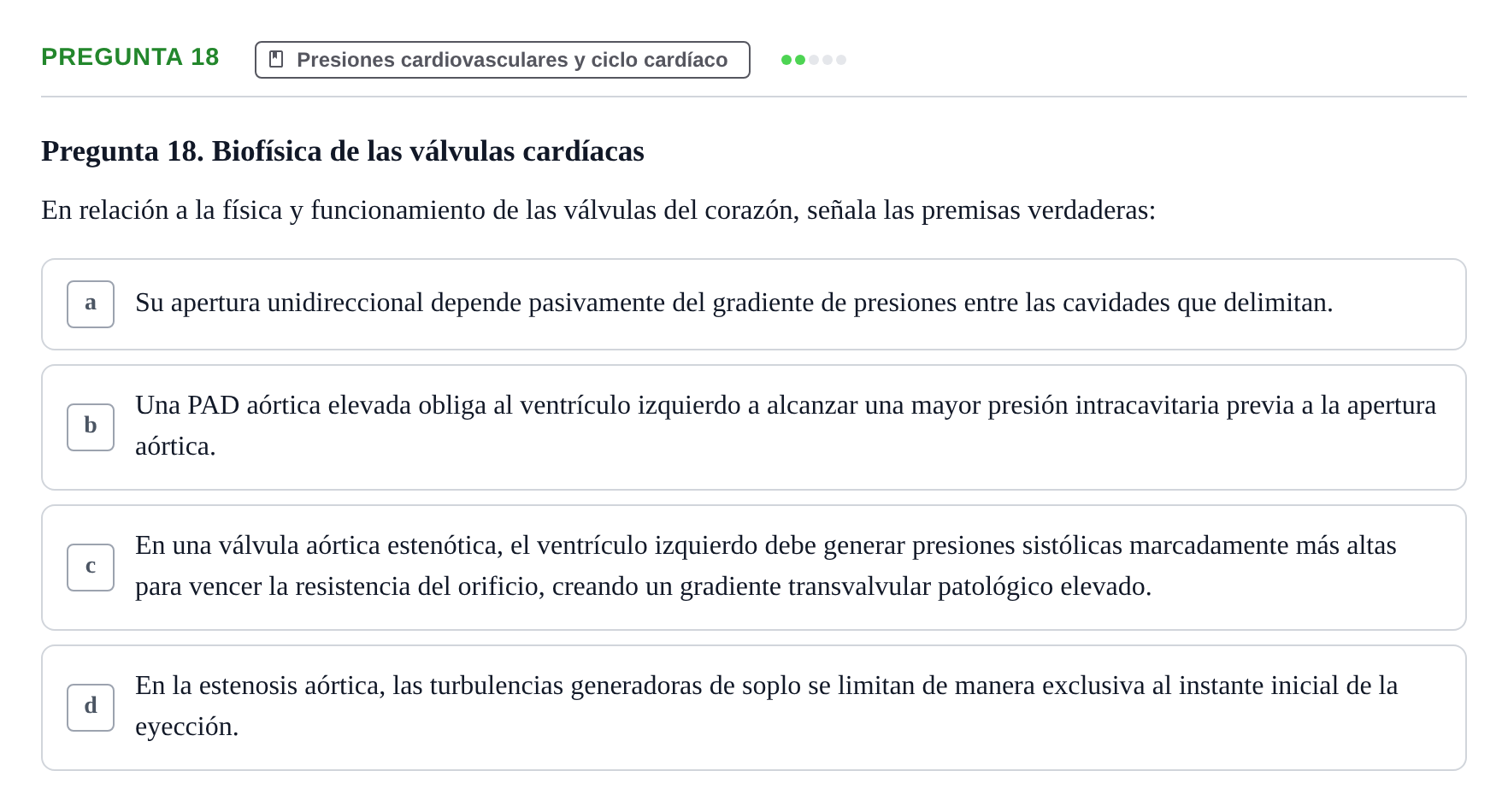 Enunciado: Pregunta 18 · Biofísica UAB 2025
