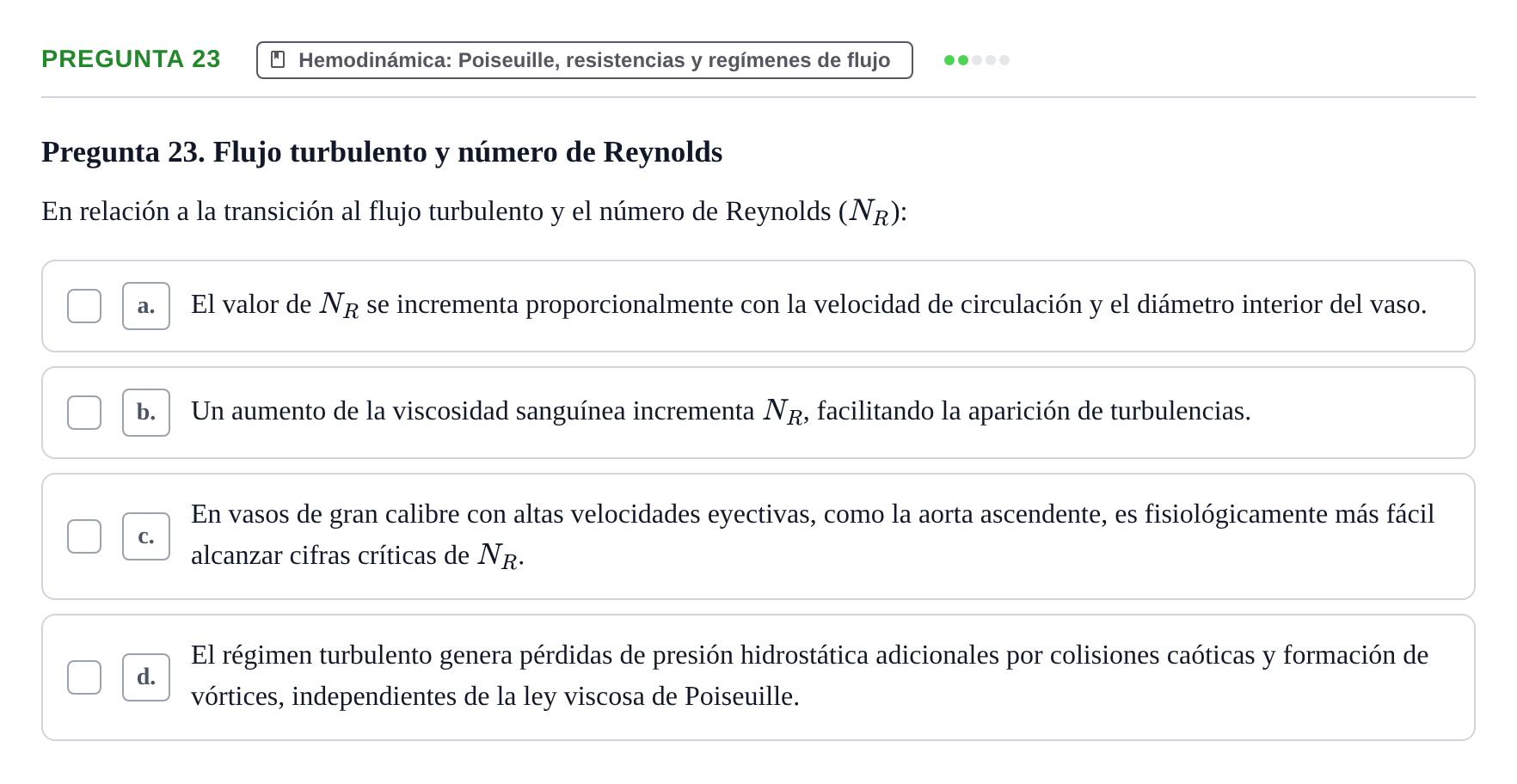 Enunciado: Pregunta 23 · Biofísica UAB 2025