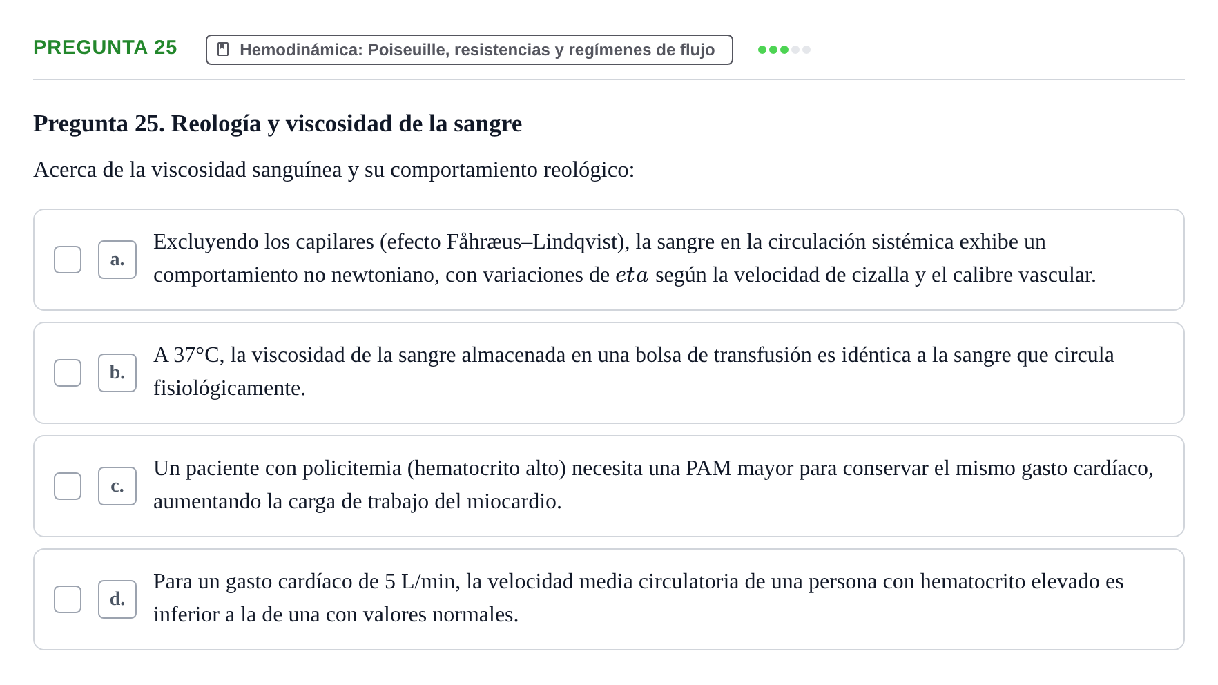 Enunciado: Pregunta 25 · Biofísica UAB 2025