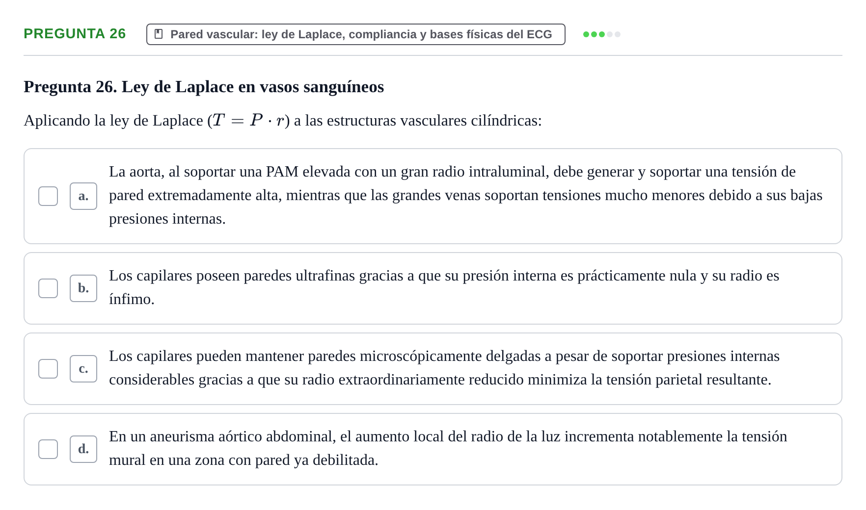 Enunciado: Pregunta 26 · Biofísica UAB 2025