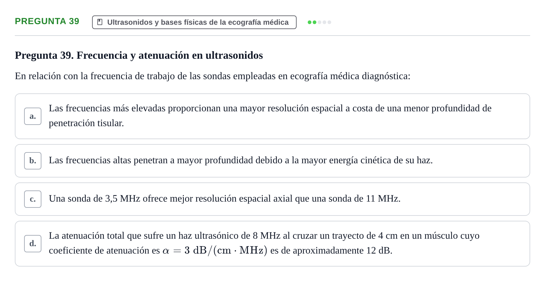 Enunciado: Pregunta 39 · Biofísica UAB 2025