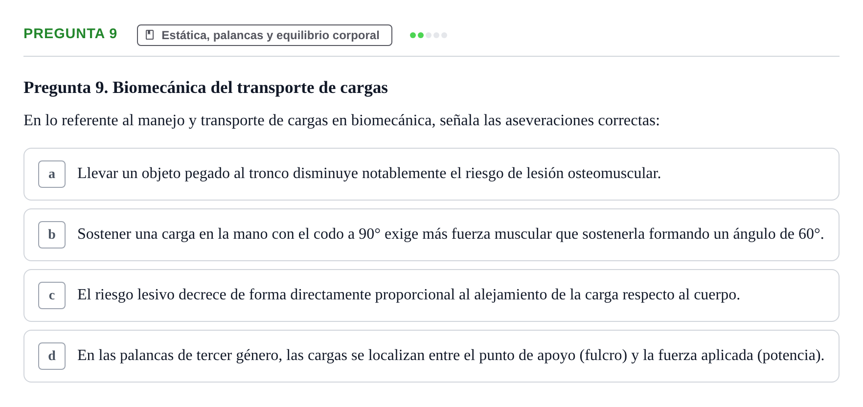 Enunciado: Pregunta 9 · Biofísica UAB 2025