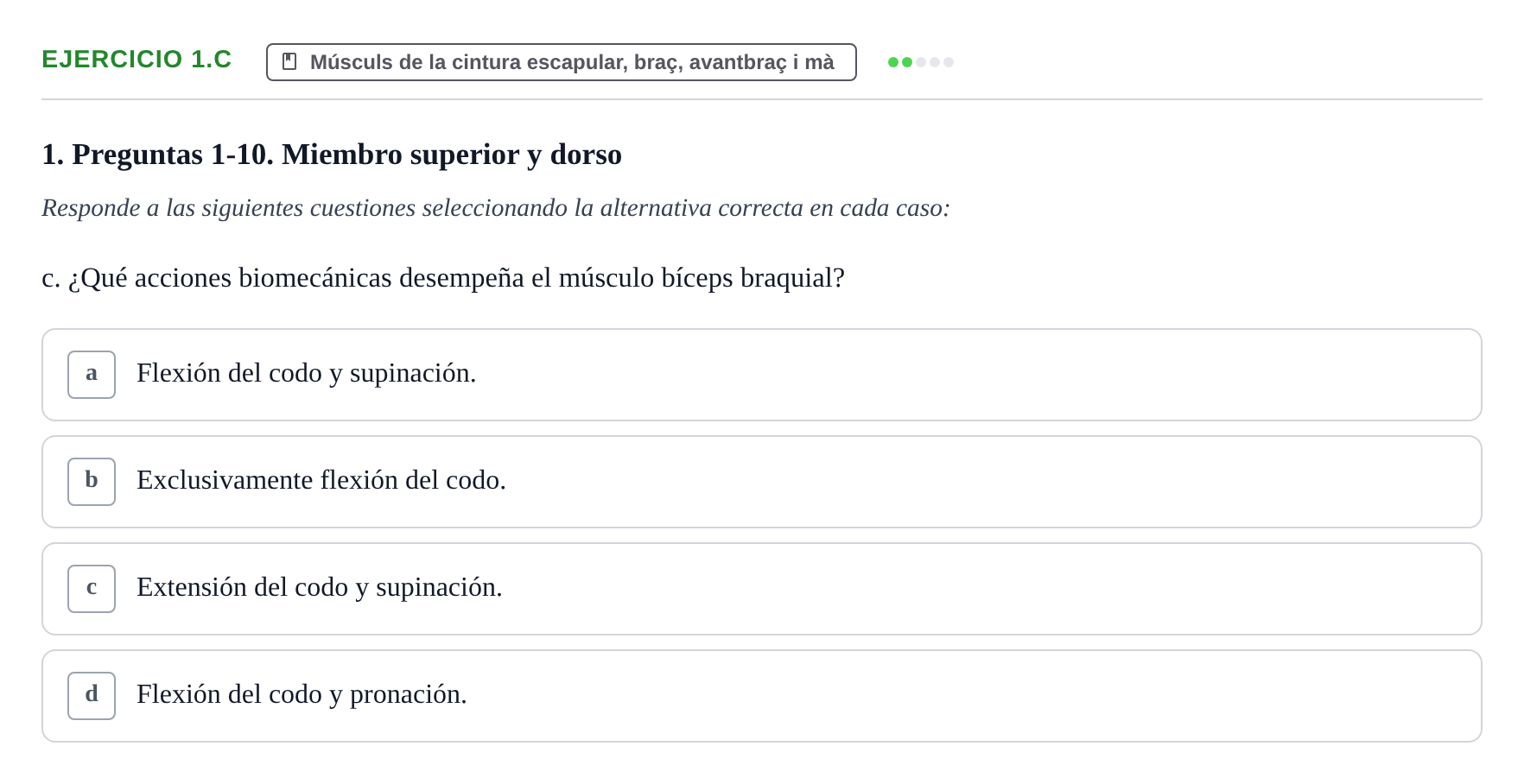 Enunciado: Ejercicio 1.c · Anatomia Humana: Generalitats i Aparell Locomotor UAB 2024