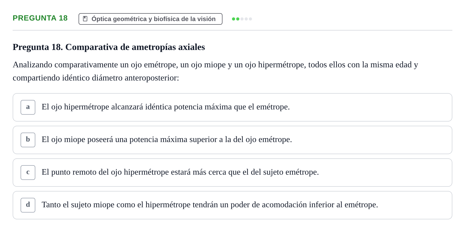 Enunciado: Pregunta 18 · Biofísica UAB 2022
