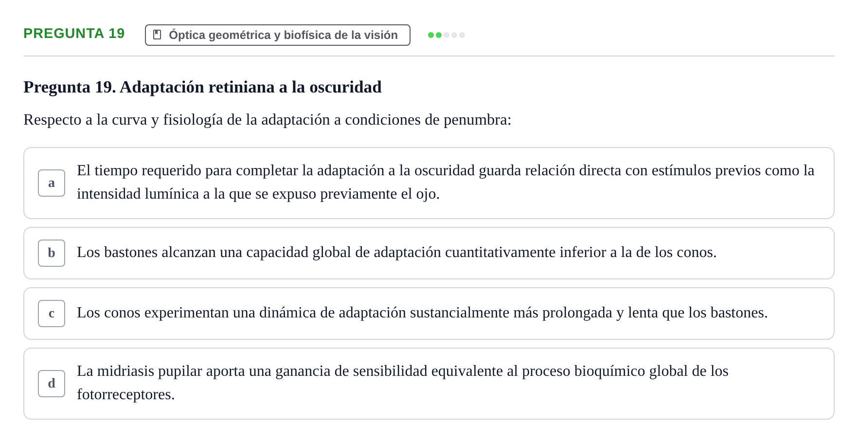 Enunciado: Pregunta 19 · Biofísica UAB 2022