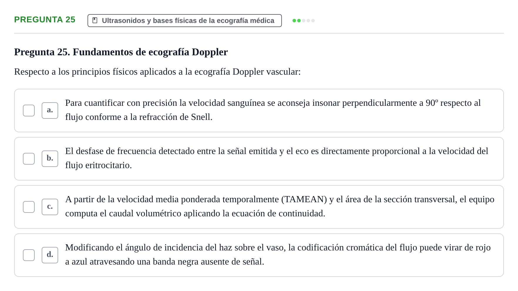 Enunciado: Pregunta 25 · Biofísica UAB 2022