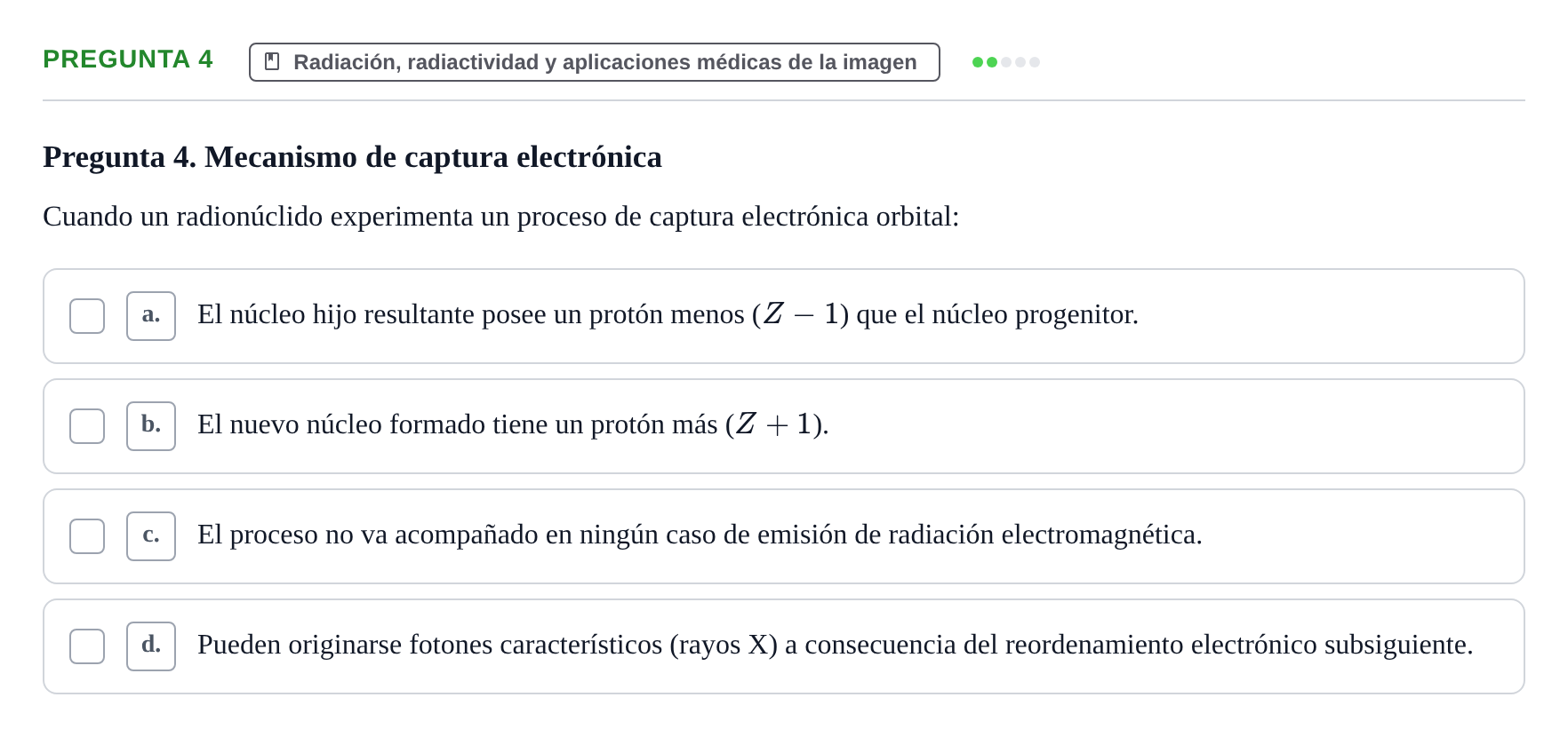 Enunciado: Pregunta 4 · Biofísica UAB 2022