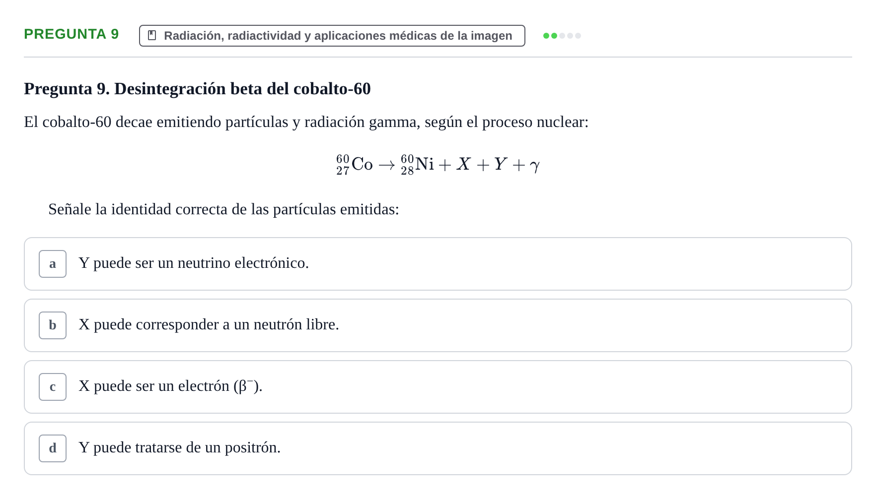 Enunciado: Pregunta 9 · Biofísica UAB 2022