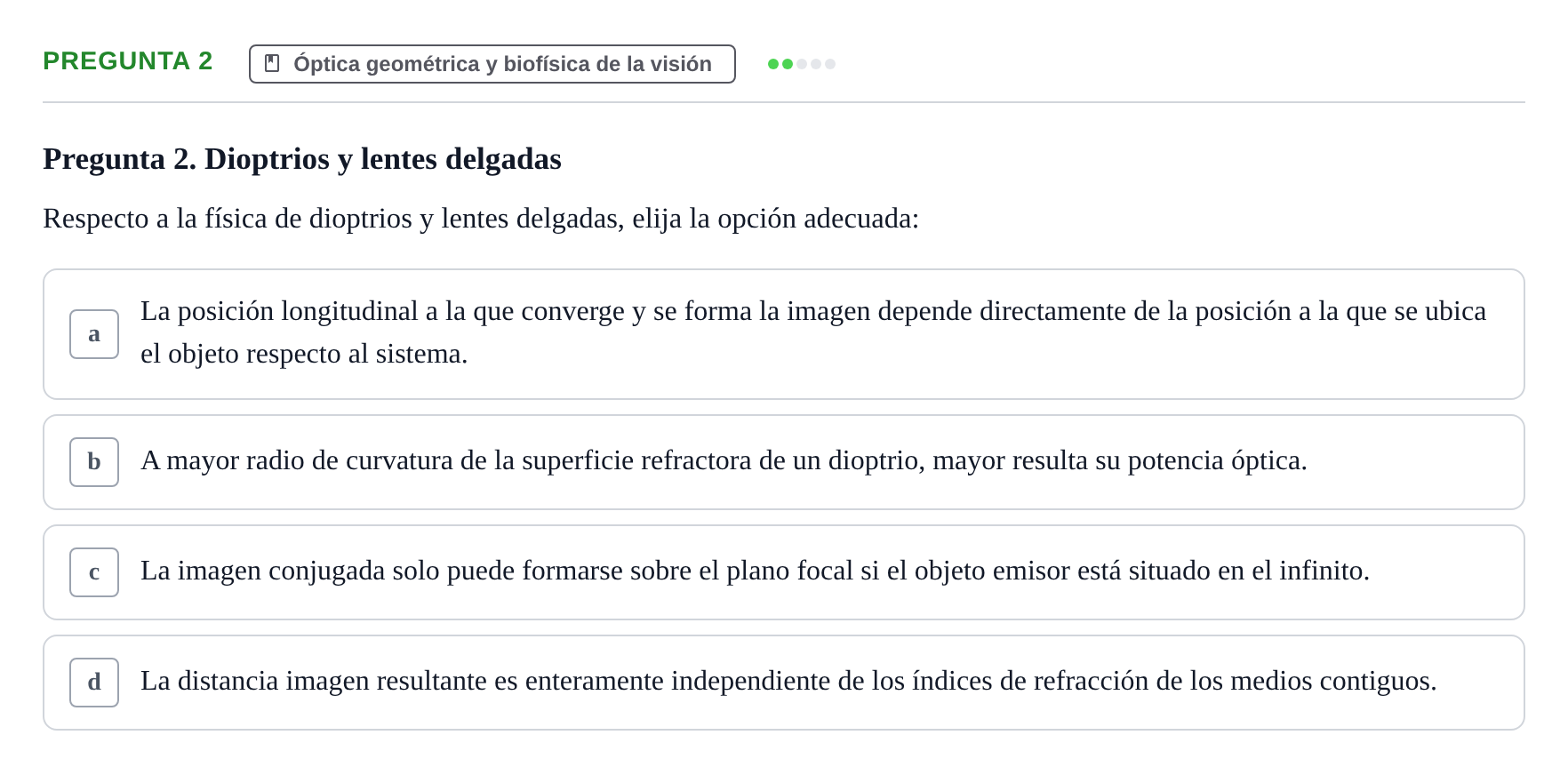 Enunciado: Pregunta 2 · Biofísica UAB Examen Segundo Parcial de Biofísica