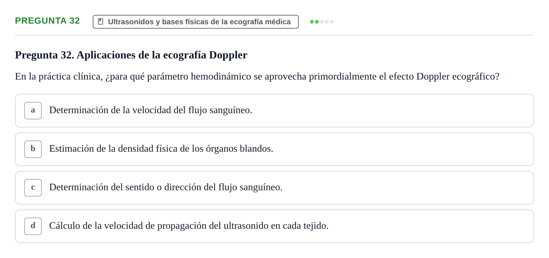 Enunciado: Pregunta 32 · Biofísica UAB Examen Segundo Parcial de Biofísica