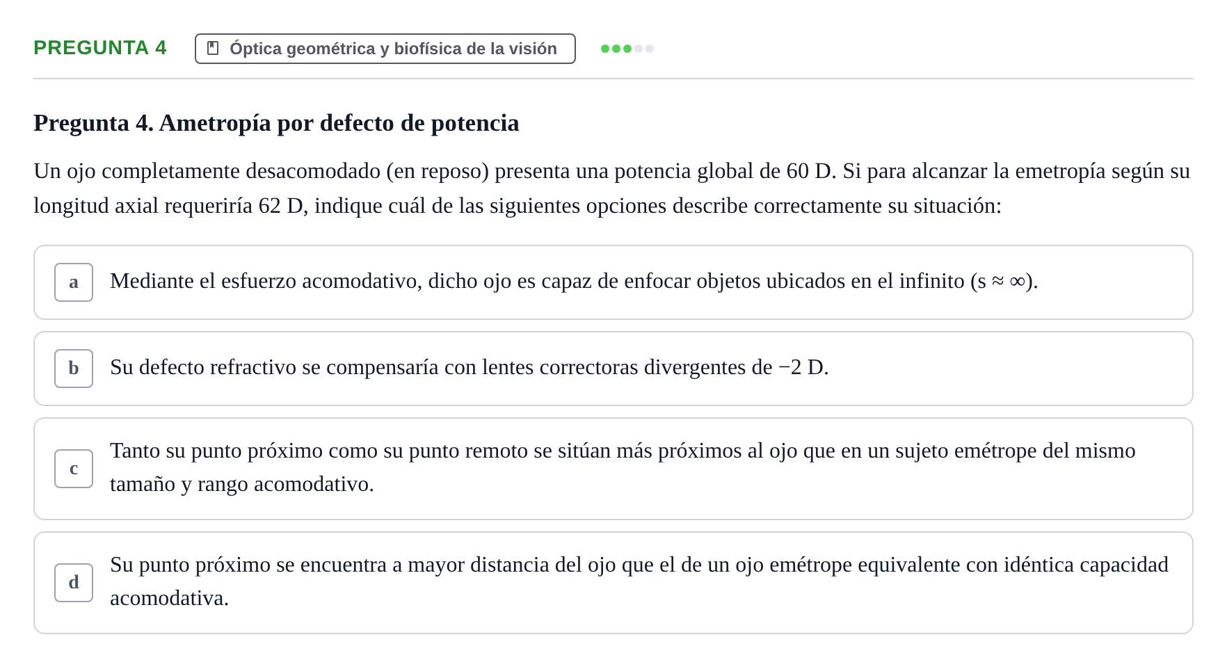 Enunciado: Pregunta 4 · Biofísica UAB Examen Segundo Parcial de Biofísica