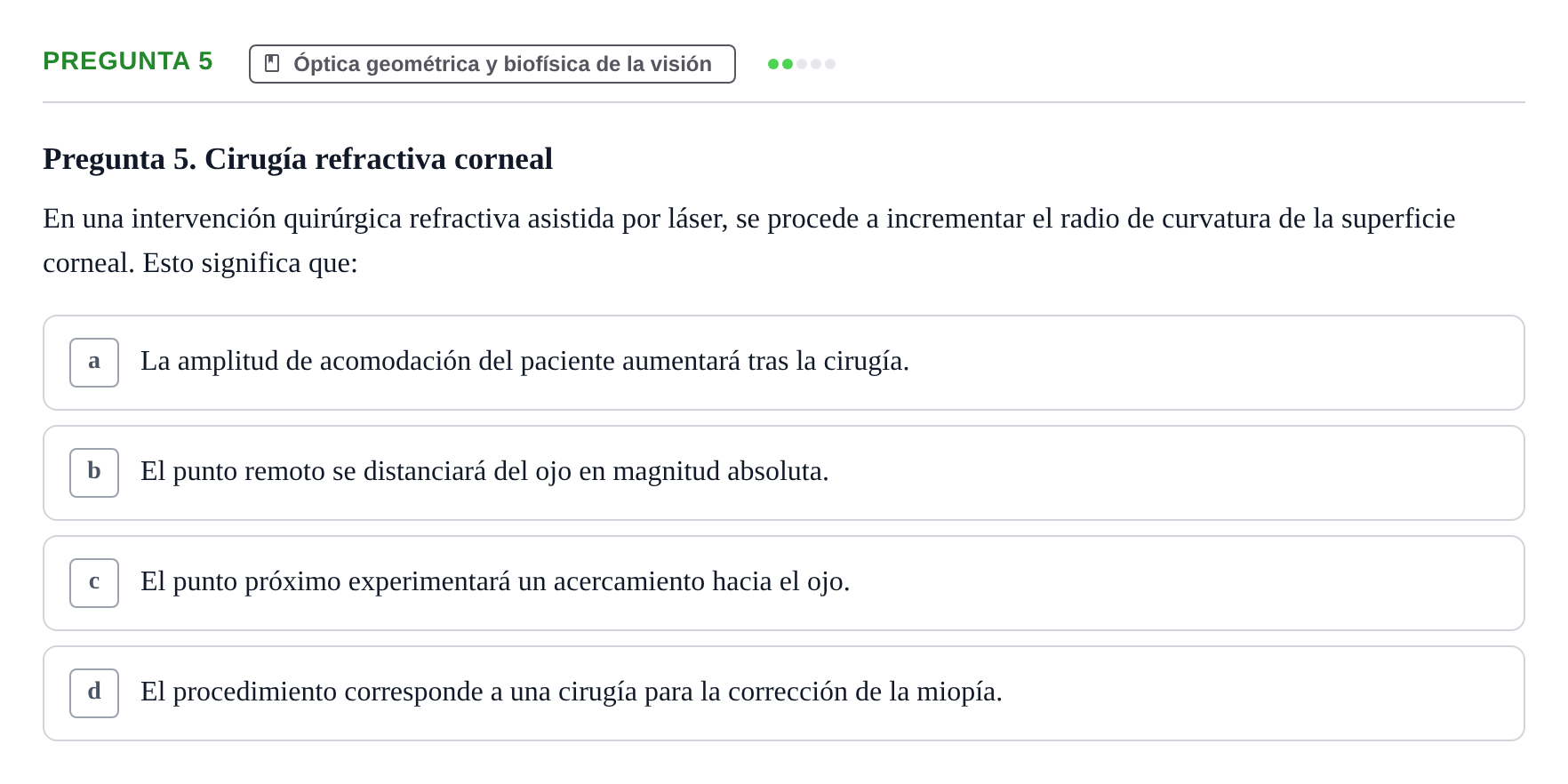 Enunciado: Pregunta 5 · Biofísica UAB Examen Segundo Parcial de Biofísica