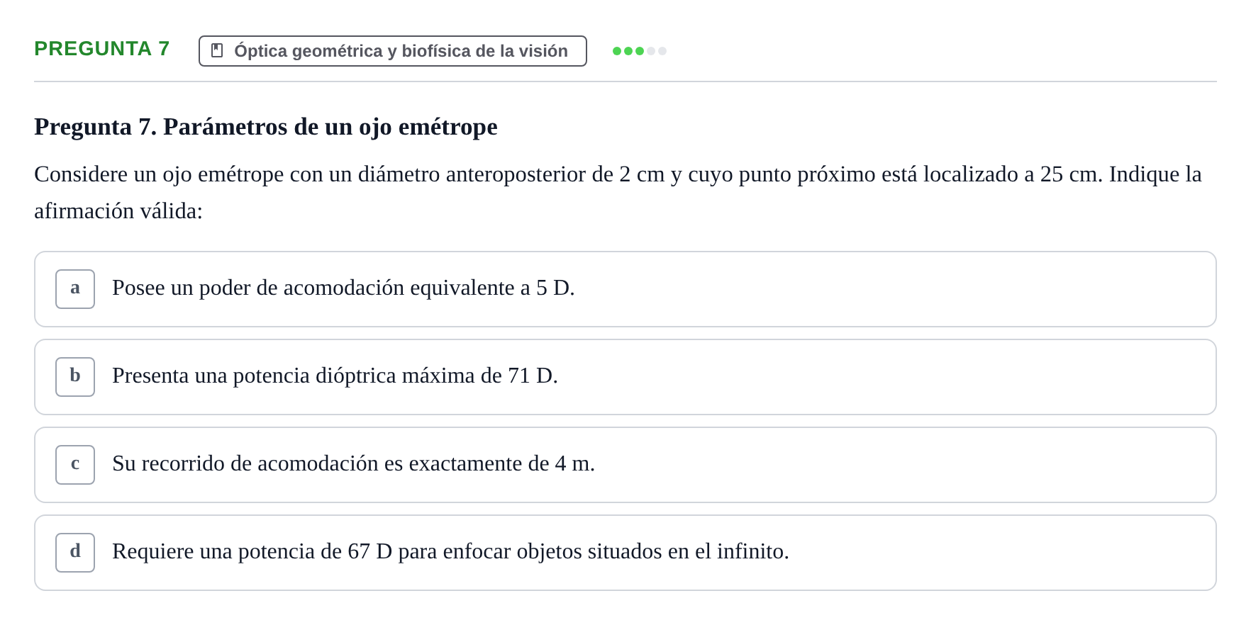 Enunciado: Pregunta 7 · Biofísica UAB Examen Segundo Parcial de Biofísica