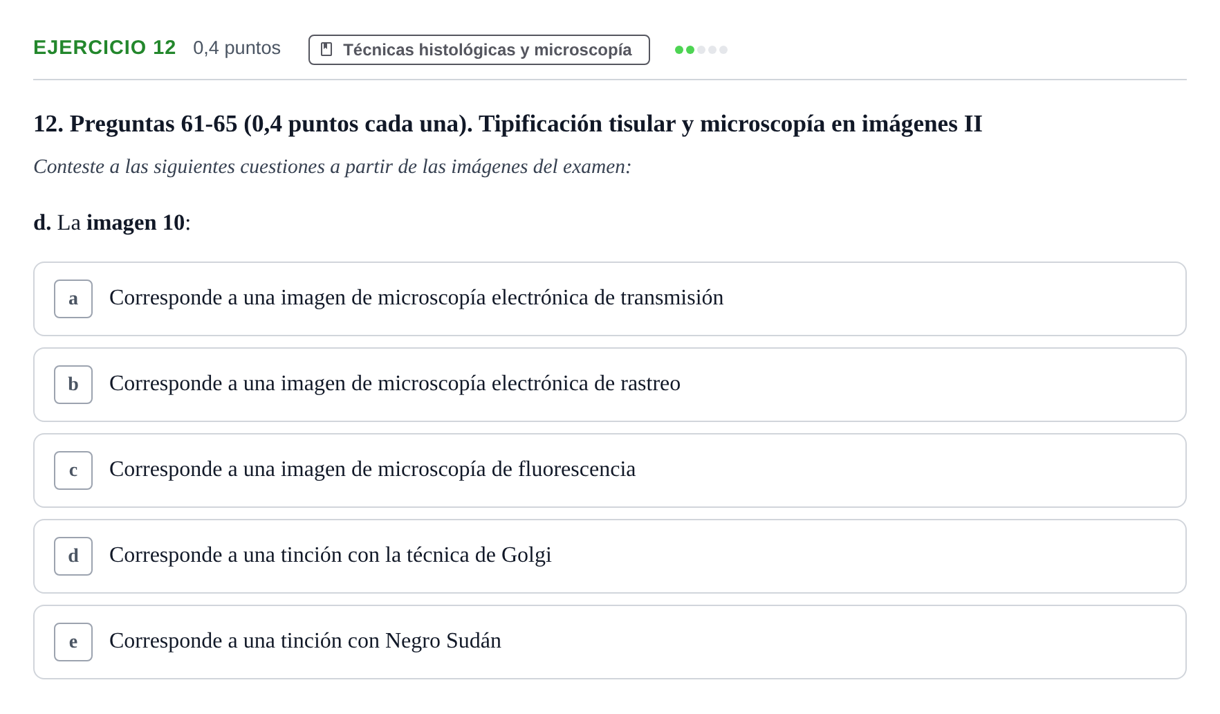 Enunciado: Ejercicio 12 - Técnicas histológicas y microscopía · Histología UAB 2023
