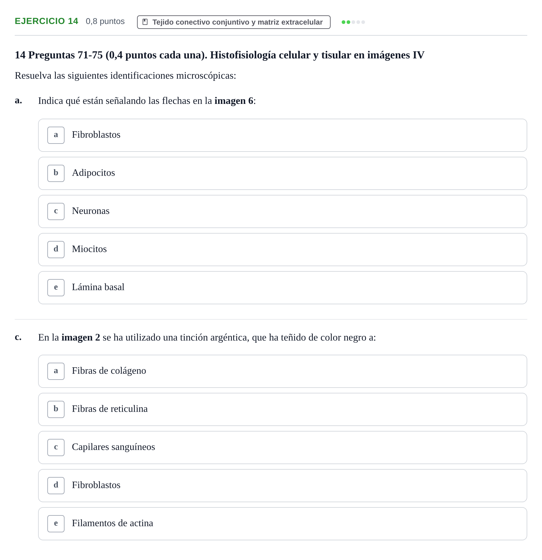 Enunciado: Ejercicio 14 - Tejido conectivo conjuntivo y matriz extrace… · Histología UAB 2023