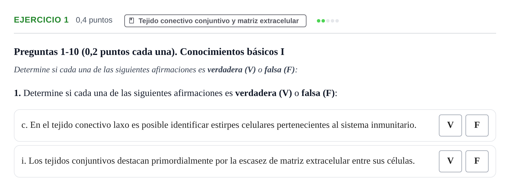 Enunciado: Ejercicio 1 - Tejido conectivo conjuntivo y matriz extracel… · Histología UAB 2023