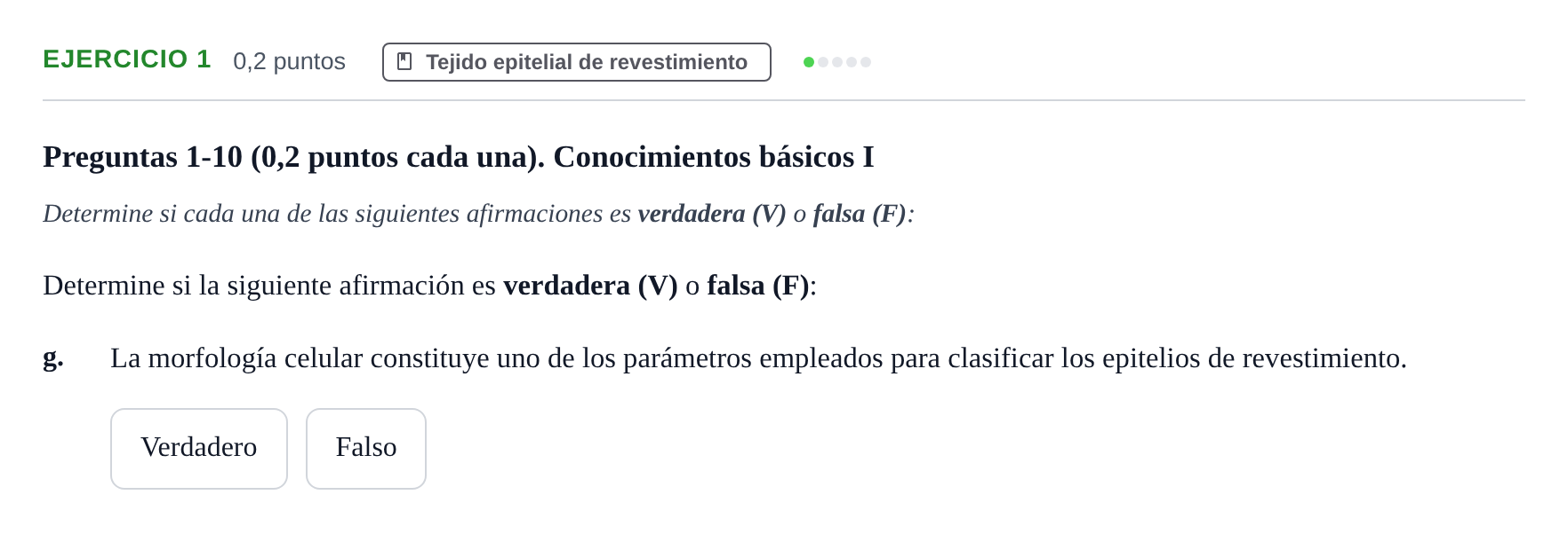 Enunciado: Ejercicio 1 - Tejido epitelial de revestimiento · Histología UAB 2023