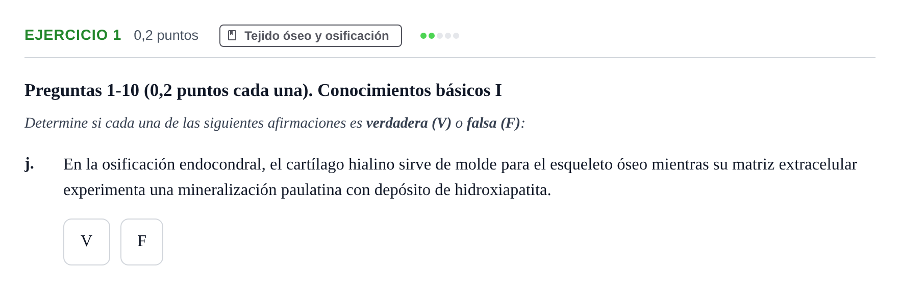 Enunciado: Ejercicio 1 - Tejido óseo y osificación · Histología UAB 2023