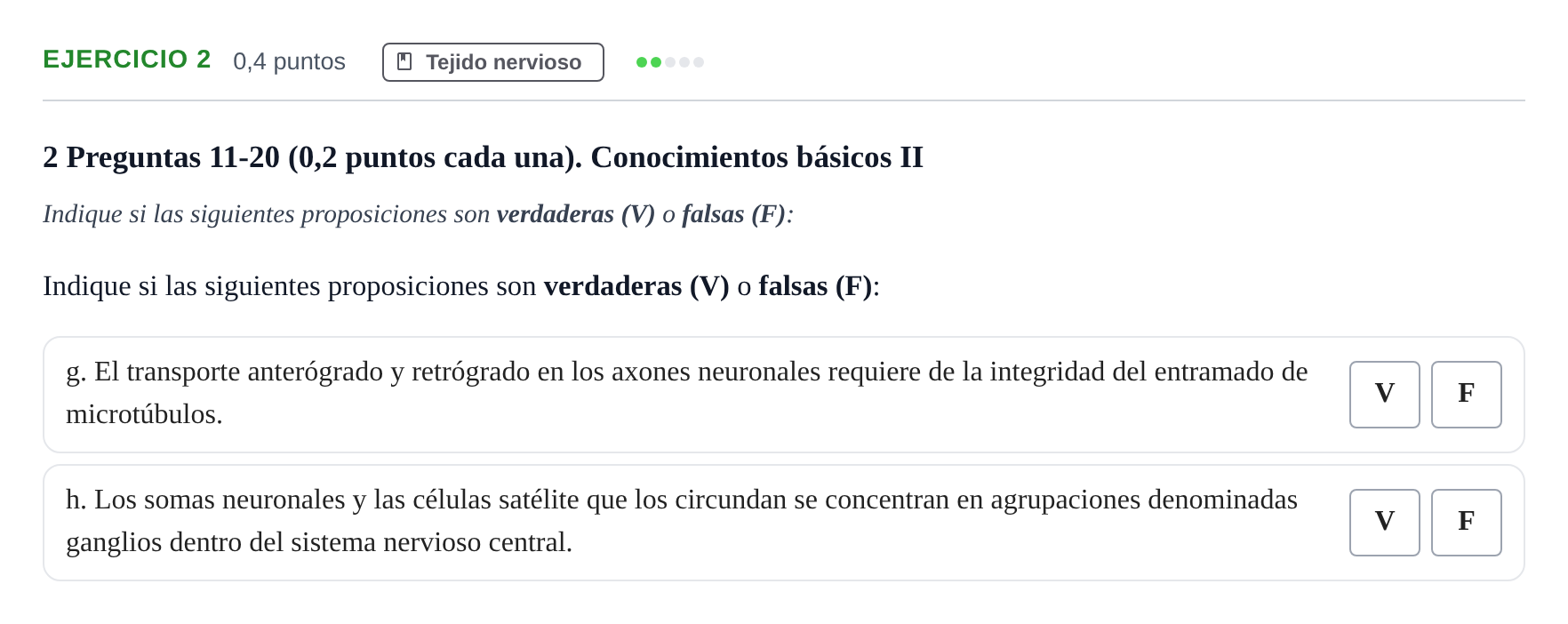 Enunciado: Ejercicio 2 - Tejido nervioso · Histología UAB 2023