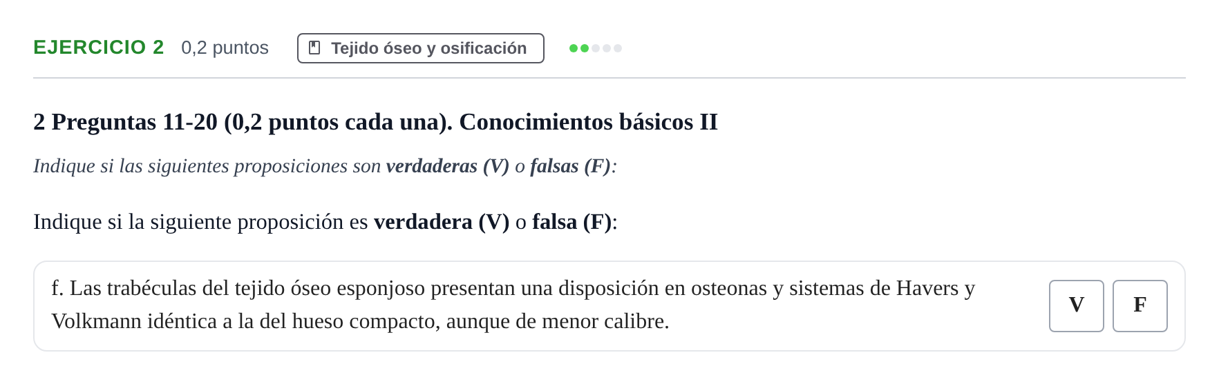 Enunciado: Ejercicio 2 - Tejido óseo y osificación · Histología UAB 2023