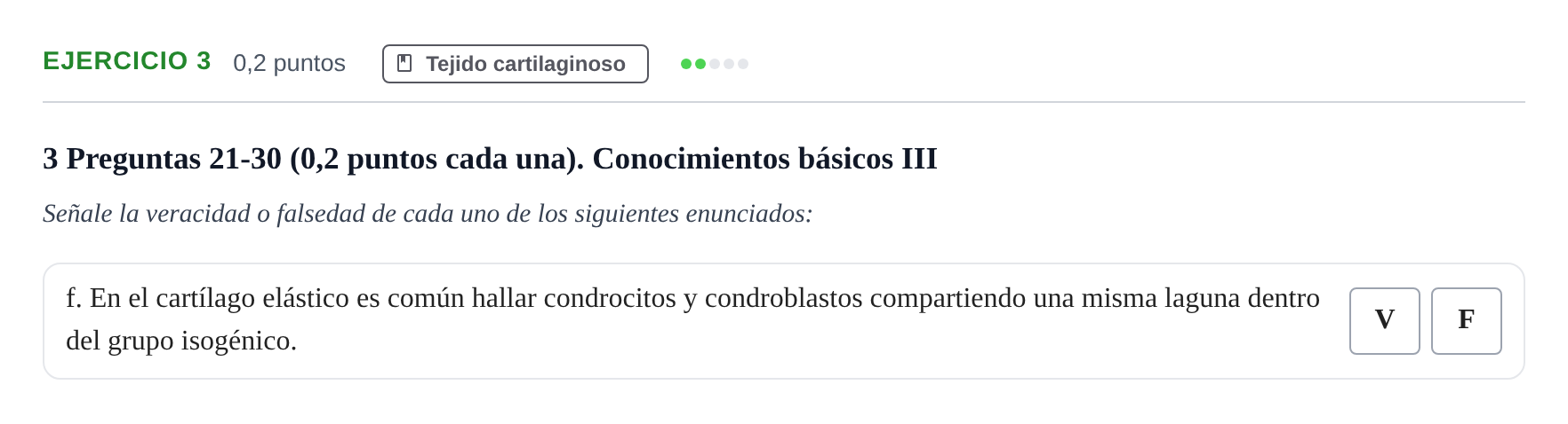 Enunciado: Ejercicio 3 - Tejido cartilaginoso · Histología UAB 2023