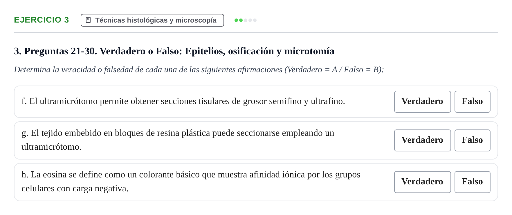 Enunciado: Ejercicio 3 - Técnicas histológicas y microscopía · Histología UAB Examen parcial de Histología Médica (Permutación 1)