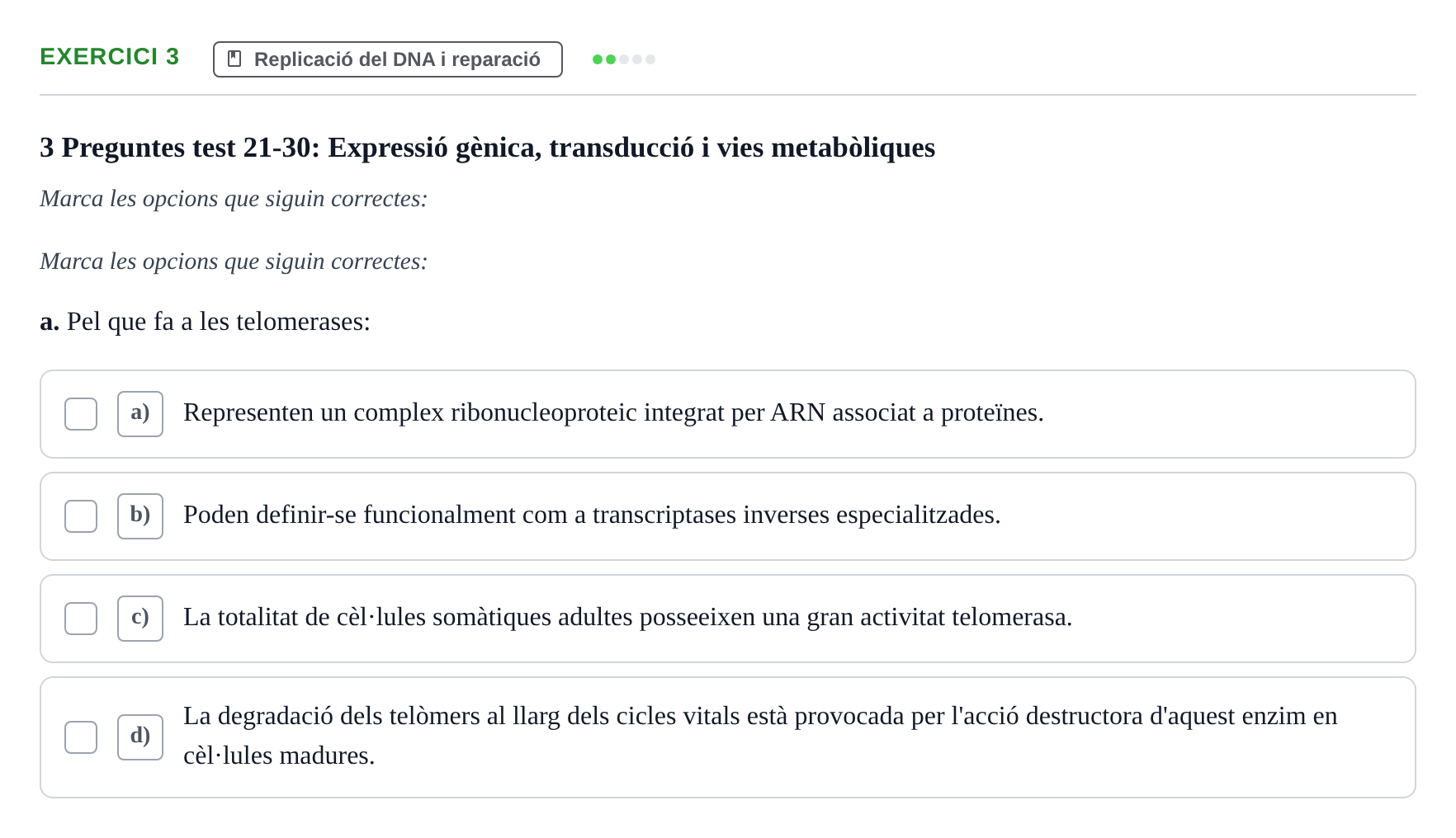 Enunciado: Ejercicio 3 - Replicació del DNA i reparació · Bioquímica Estructural i Biologia Molecular UAB Setembre 2009