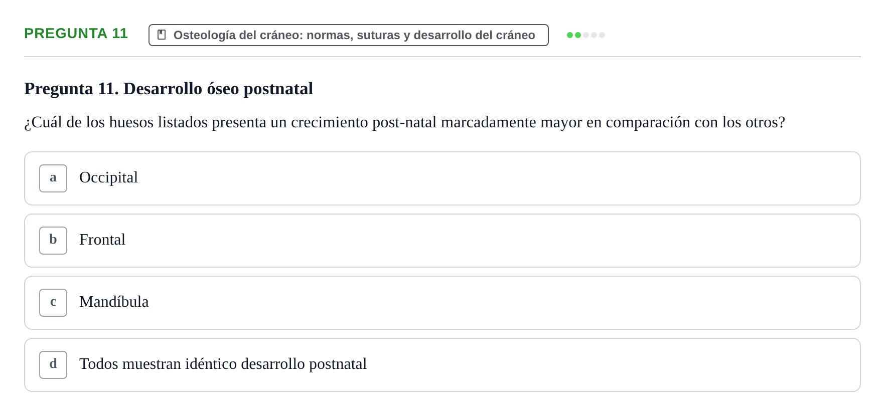 Enunciado: Pregunta 11 · Anatomia Humana: Cardiovascular, Cap i Coll UAB 2024