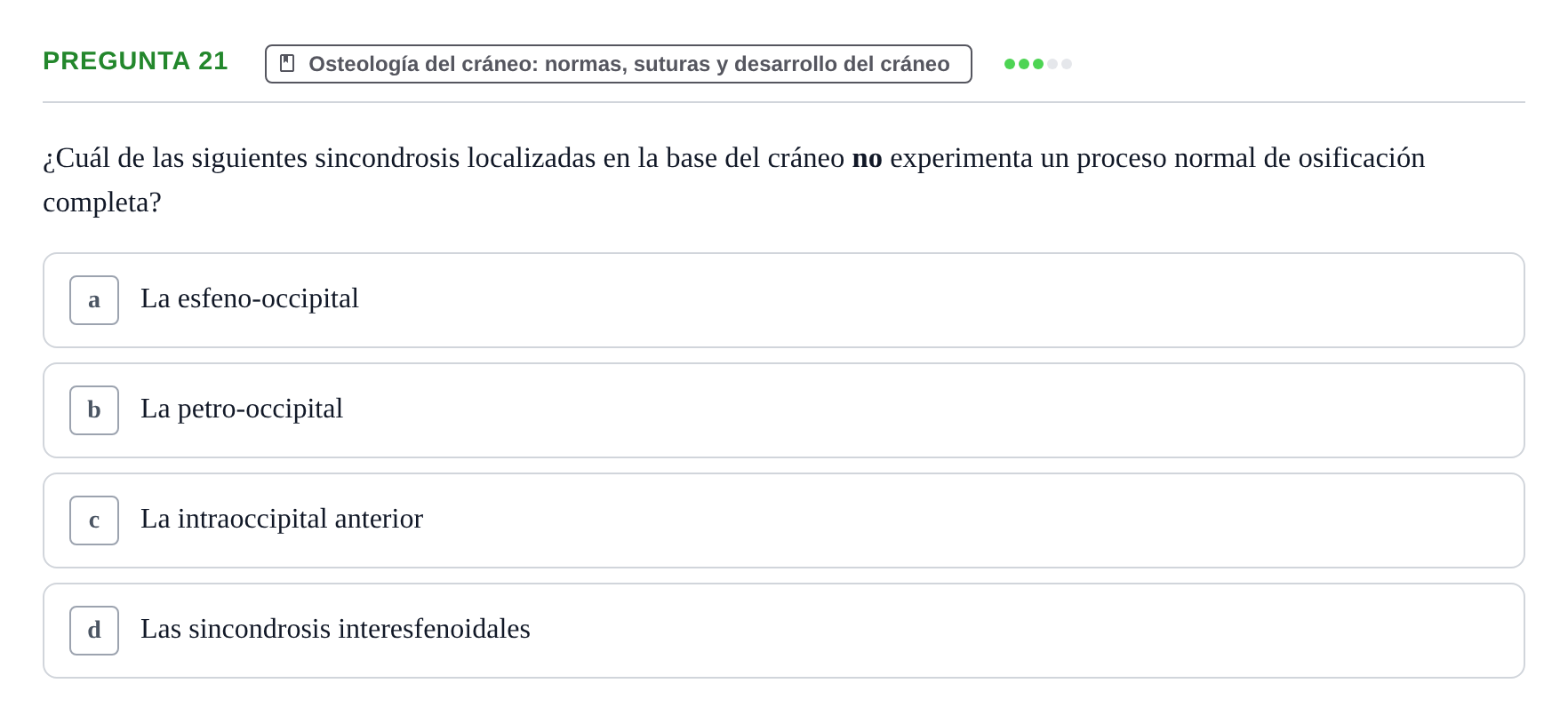 Enunciado: Pregunta 21 · Anatomia Humana: Cardiovascular, Cap i Coll UAB 2024