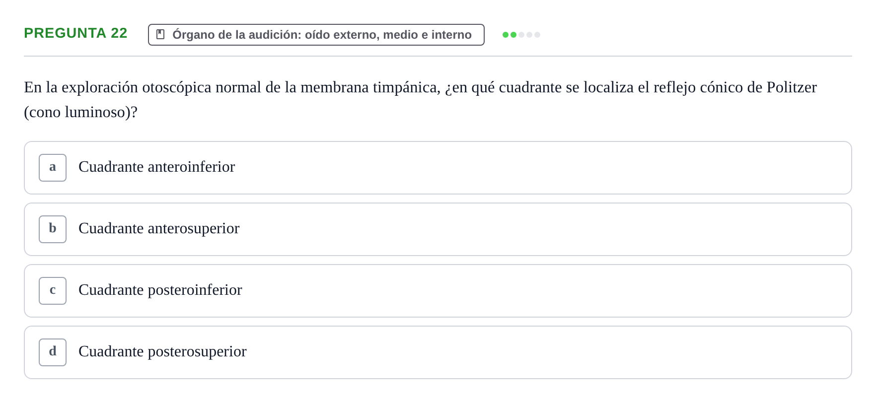 Enunciado: Pregunta 22 · Anatomia Humana: Cardiovascular, Cap i Coll UAB 2024