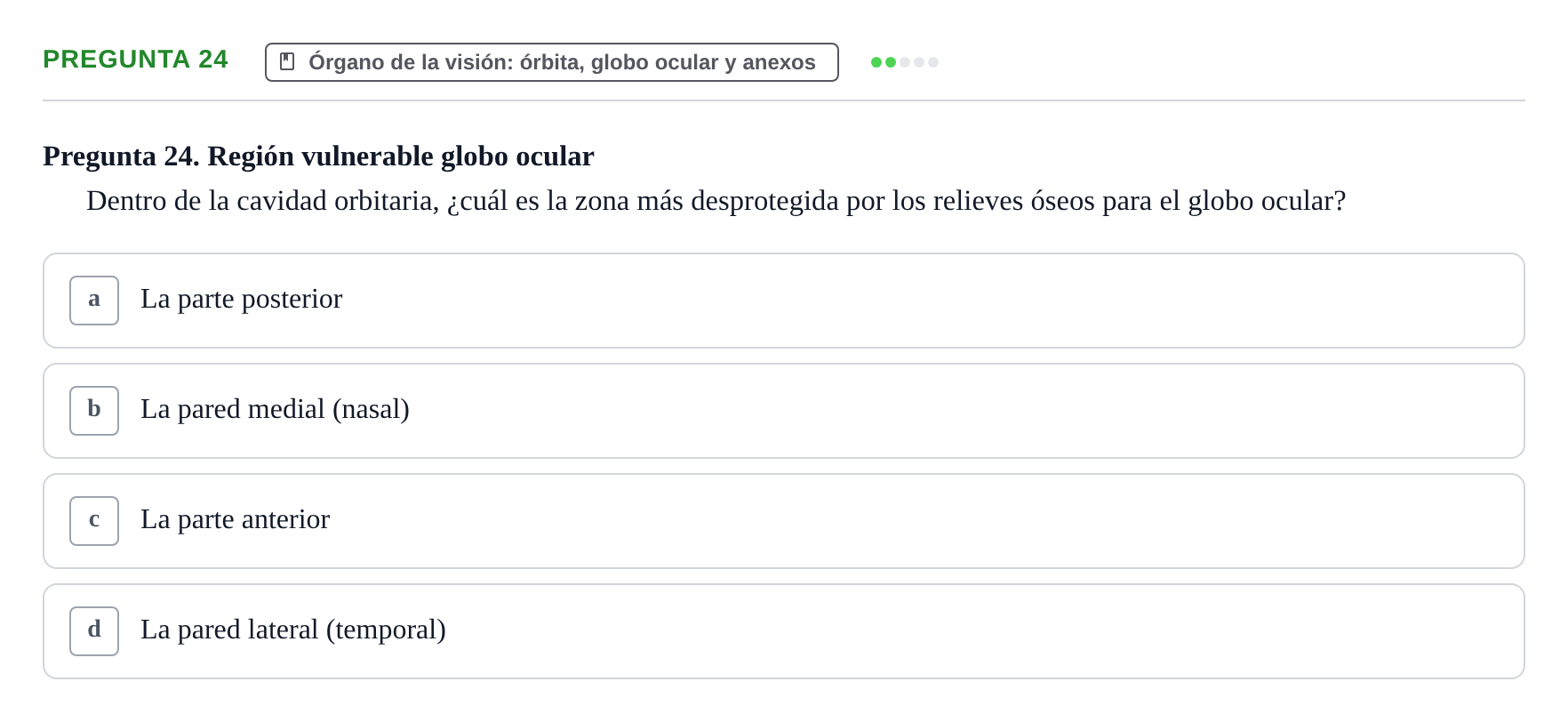 Enunciado: Pregunta 24 · Anatomia Humana: Cardiovascular, Cap i Coll UAB 2024