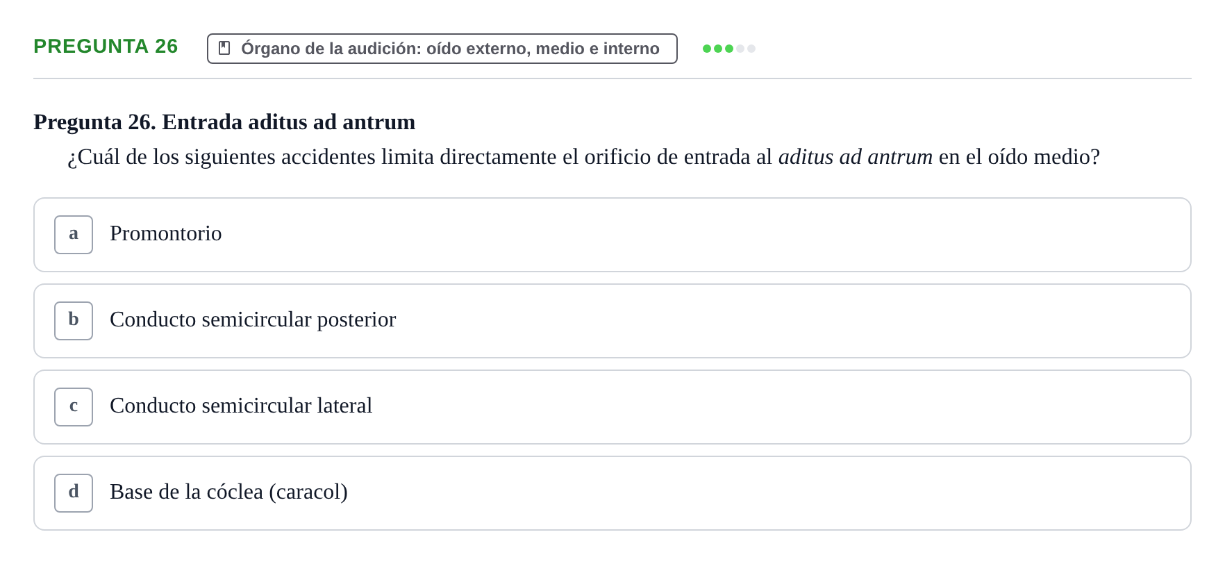 Enunciado: Pregunta 26 · Anatomia Humana: Cardiovascular, Cap i Coll UAB 2024