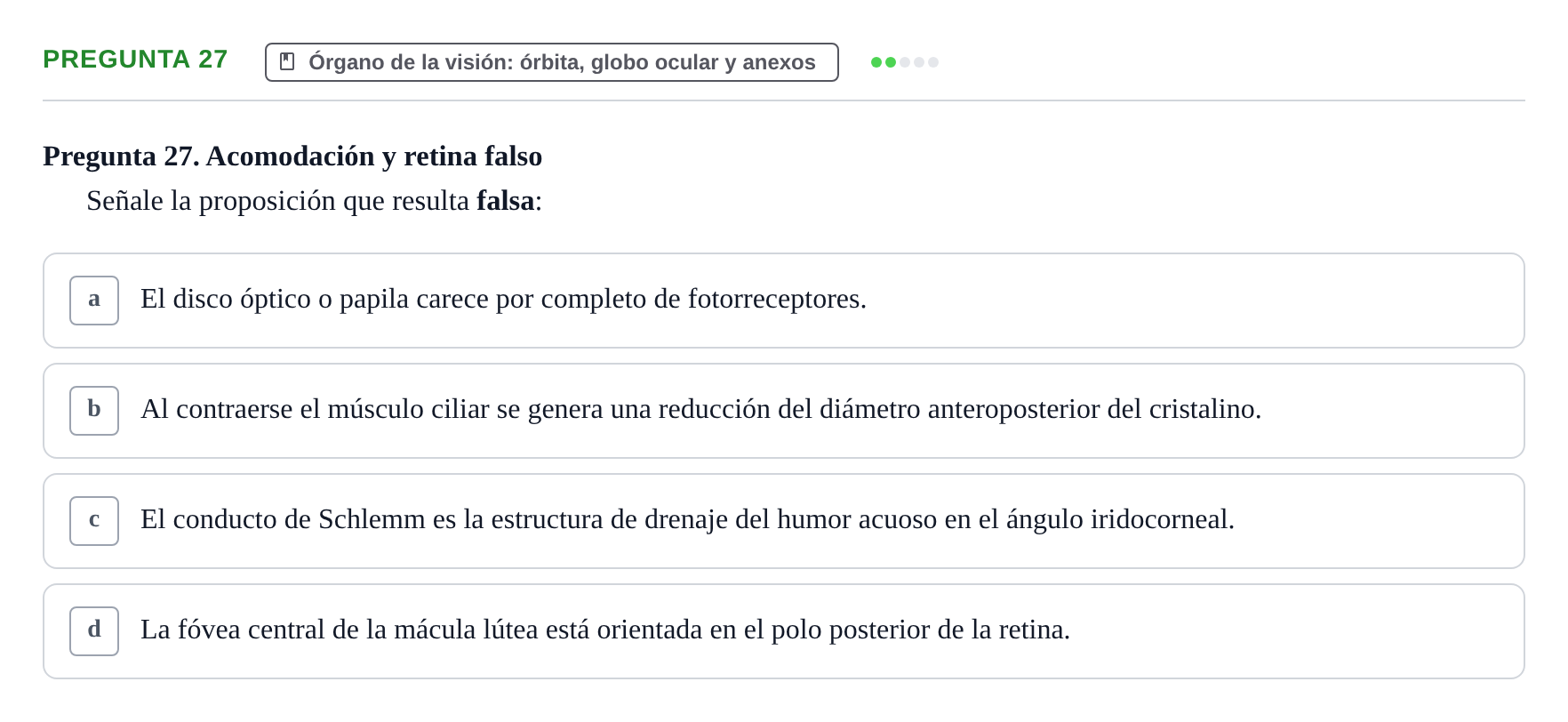 Enunciado: Pregunta 27 · Anatomia Humana: Cardiovascular, Cap i Coll UAB 2024