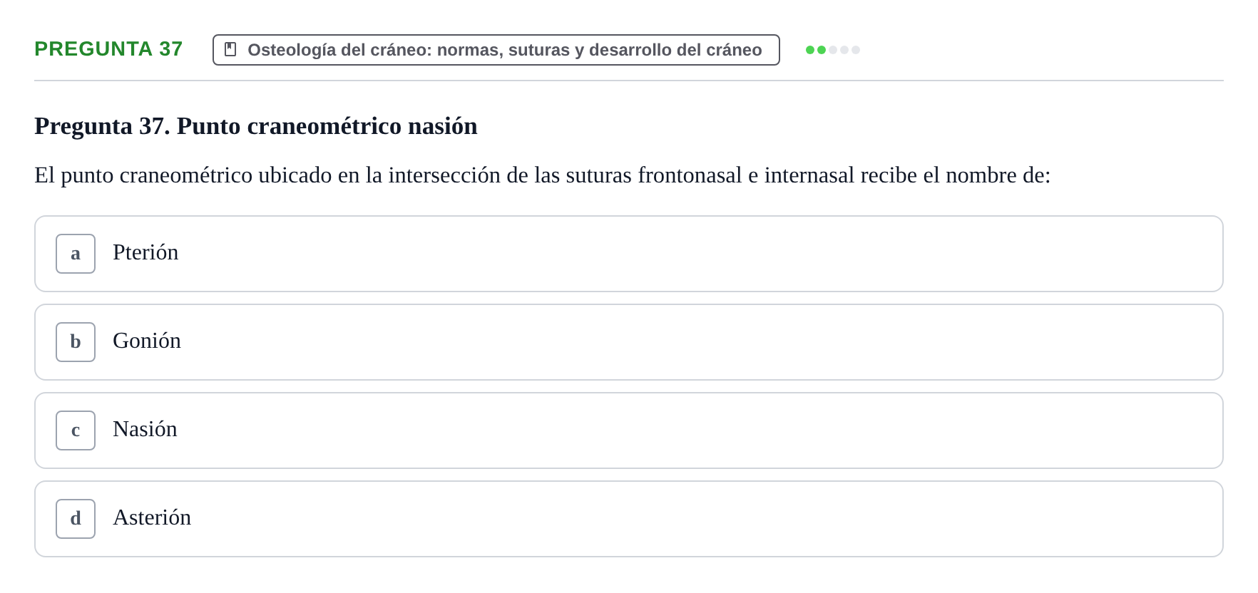 Enunciado: Pregunta 37 · Anatomia Humana: Cardiovascular, Cap i Coll UAB 2024