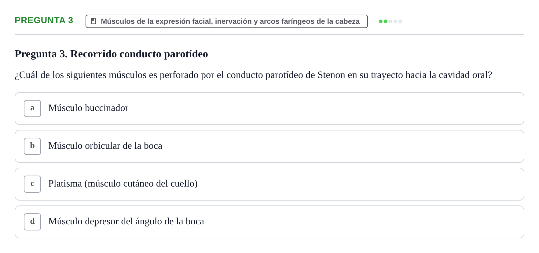 Enunciado: Pregunta 3 · Anatomia Humana: Cardiovascular, Cap i Coll UAB 2024