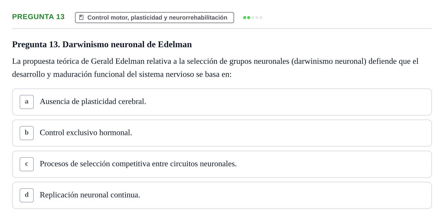 Enunciado: Pregunta 13