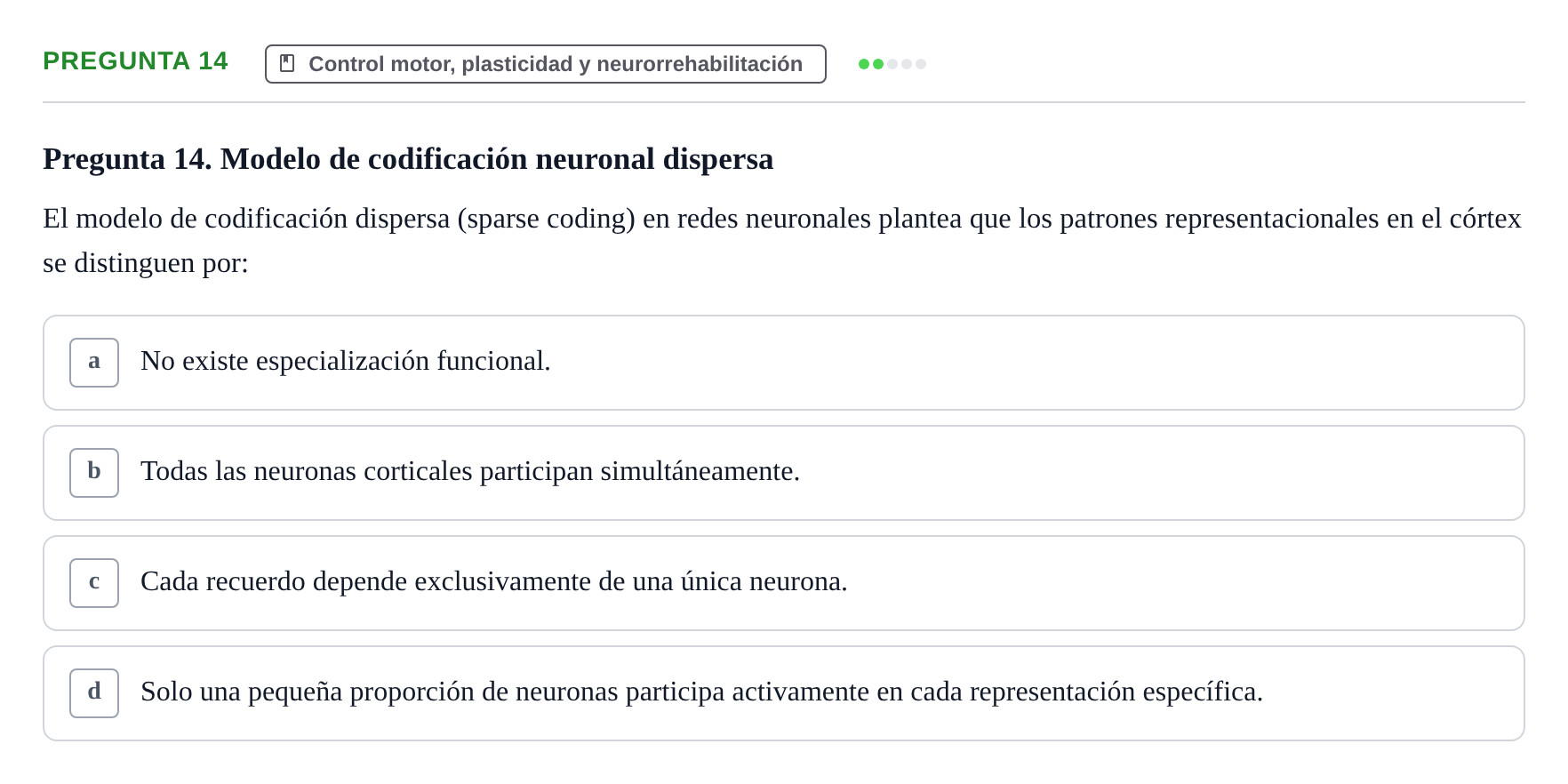 Enunciado: Pregunta 14