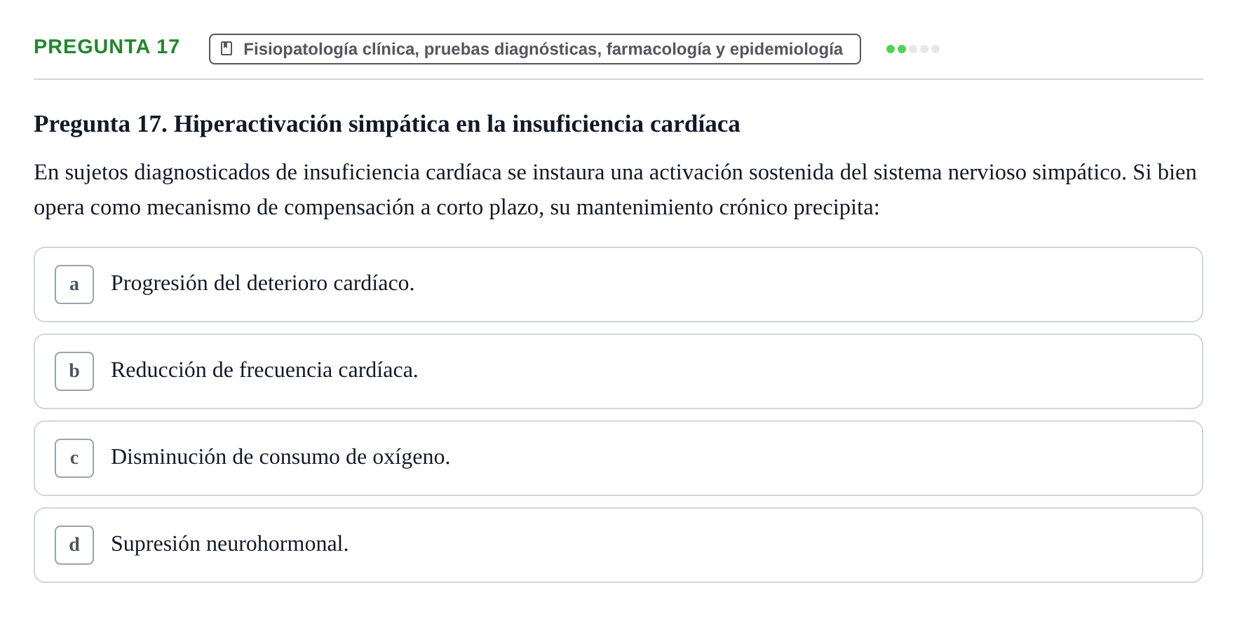 Enunciado: Pregunta 17