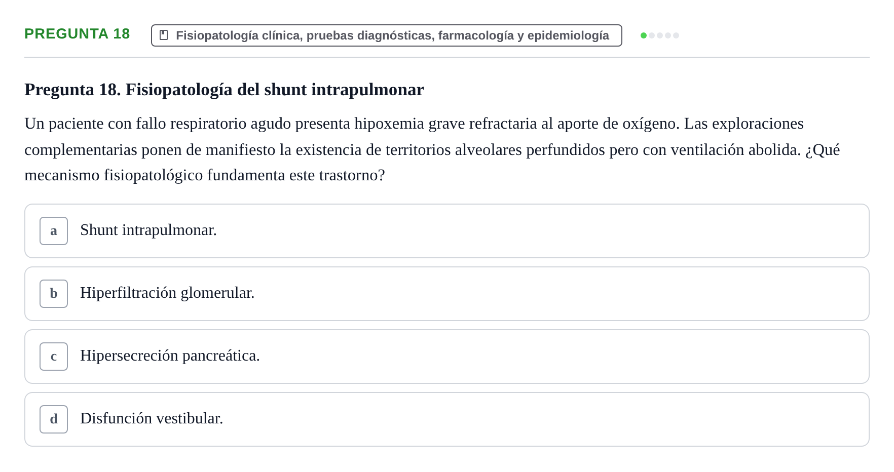 Enunciado: Pregunta 18