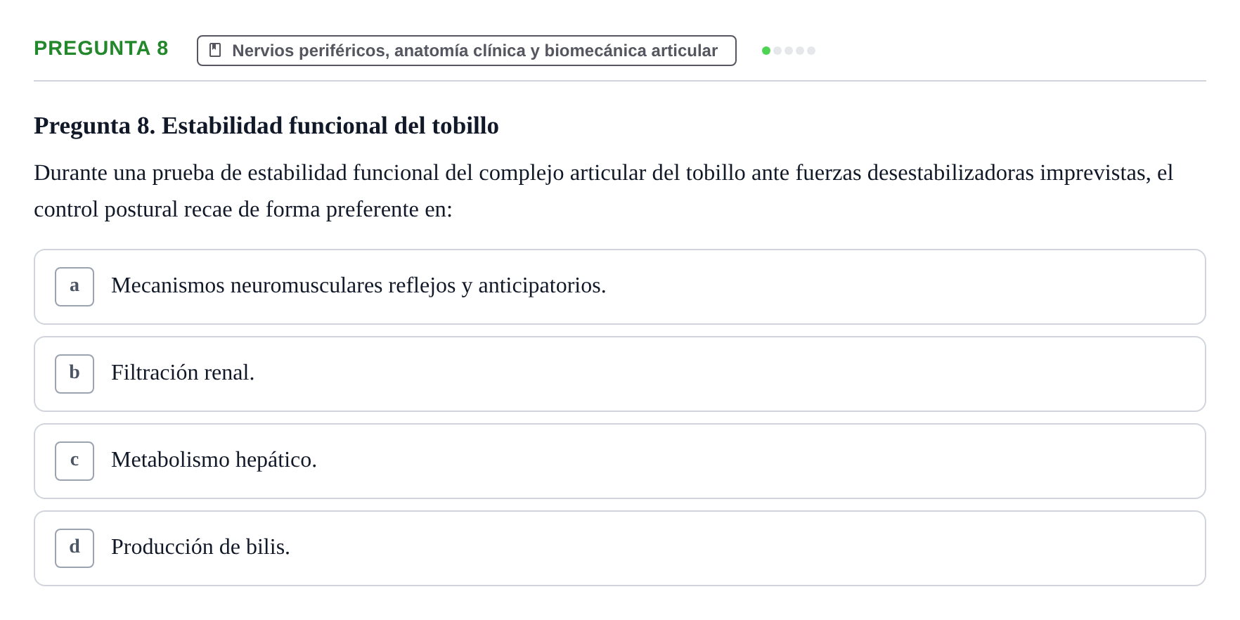 Enunciado: Pregunta 8