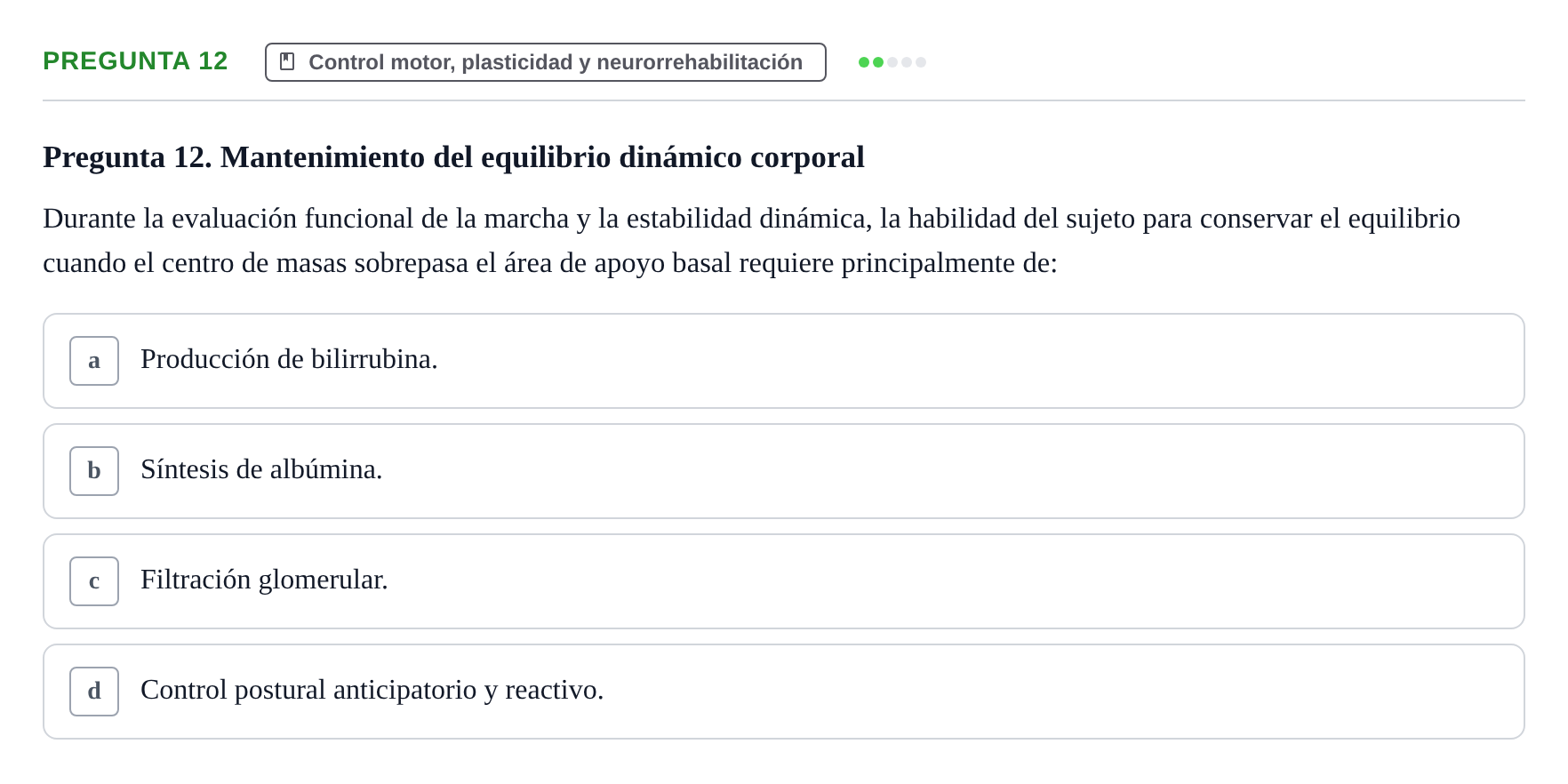 Enunciado: Pregunta 12