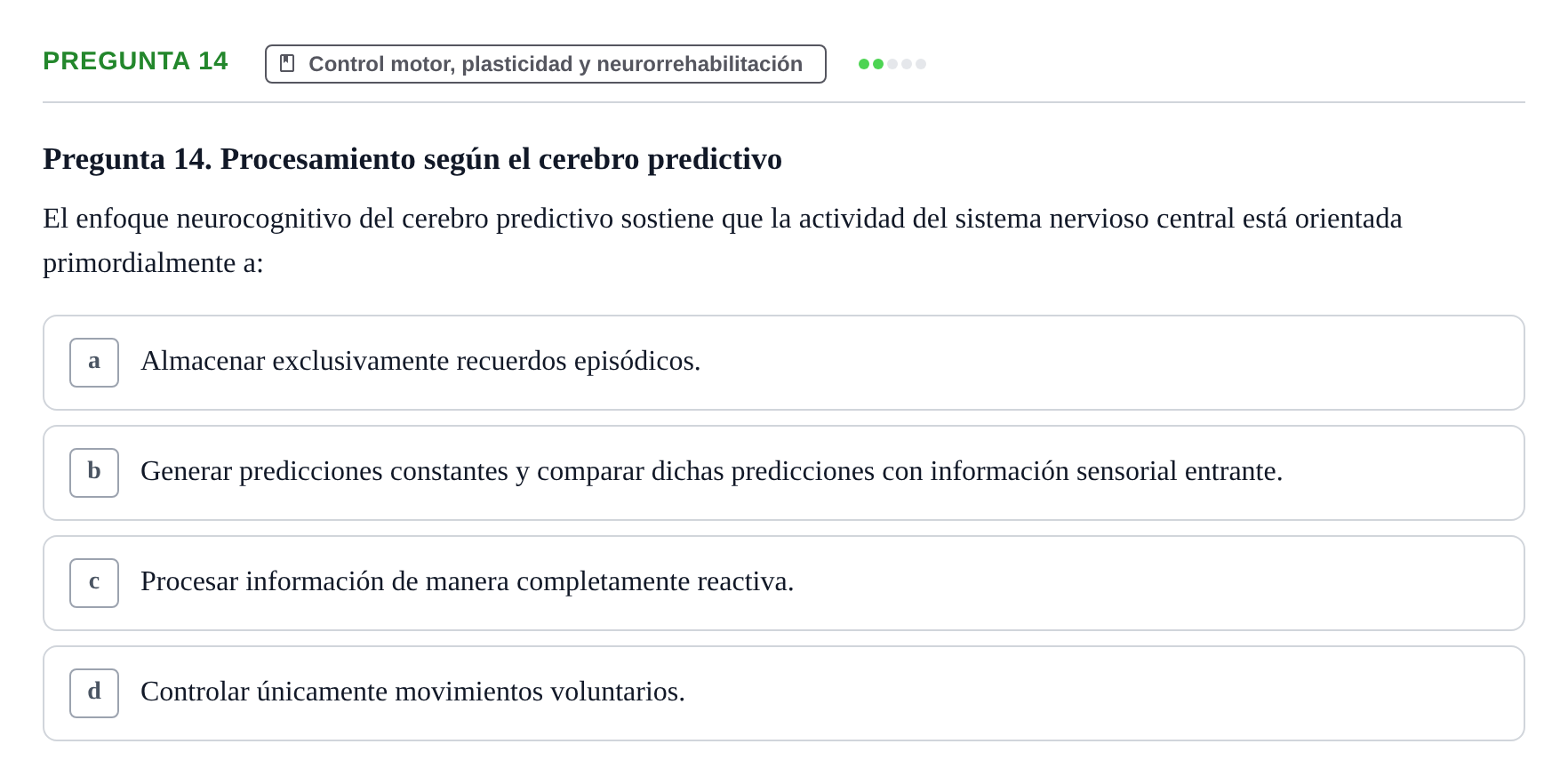 Enunciado: Pregunta 14