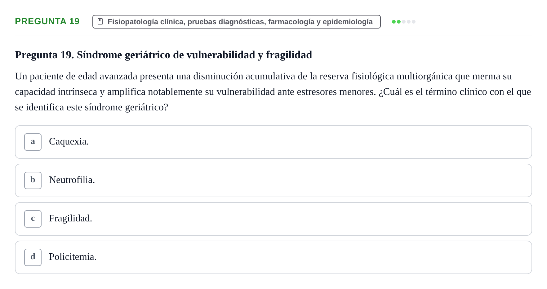 Enunciado: Pregunta 19
