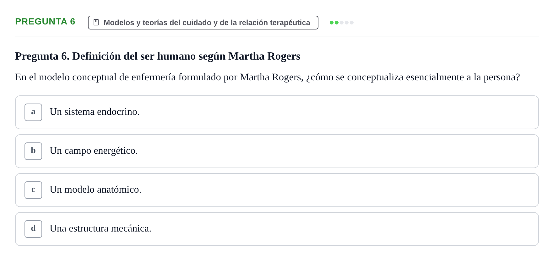 Enunciado: Pregunta 6